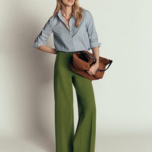 Belgravia Ponte Pants-Forest Green