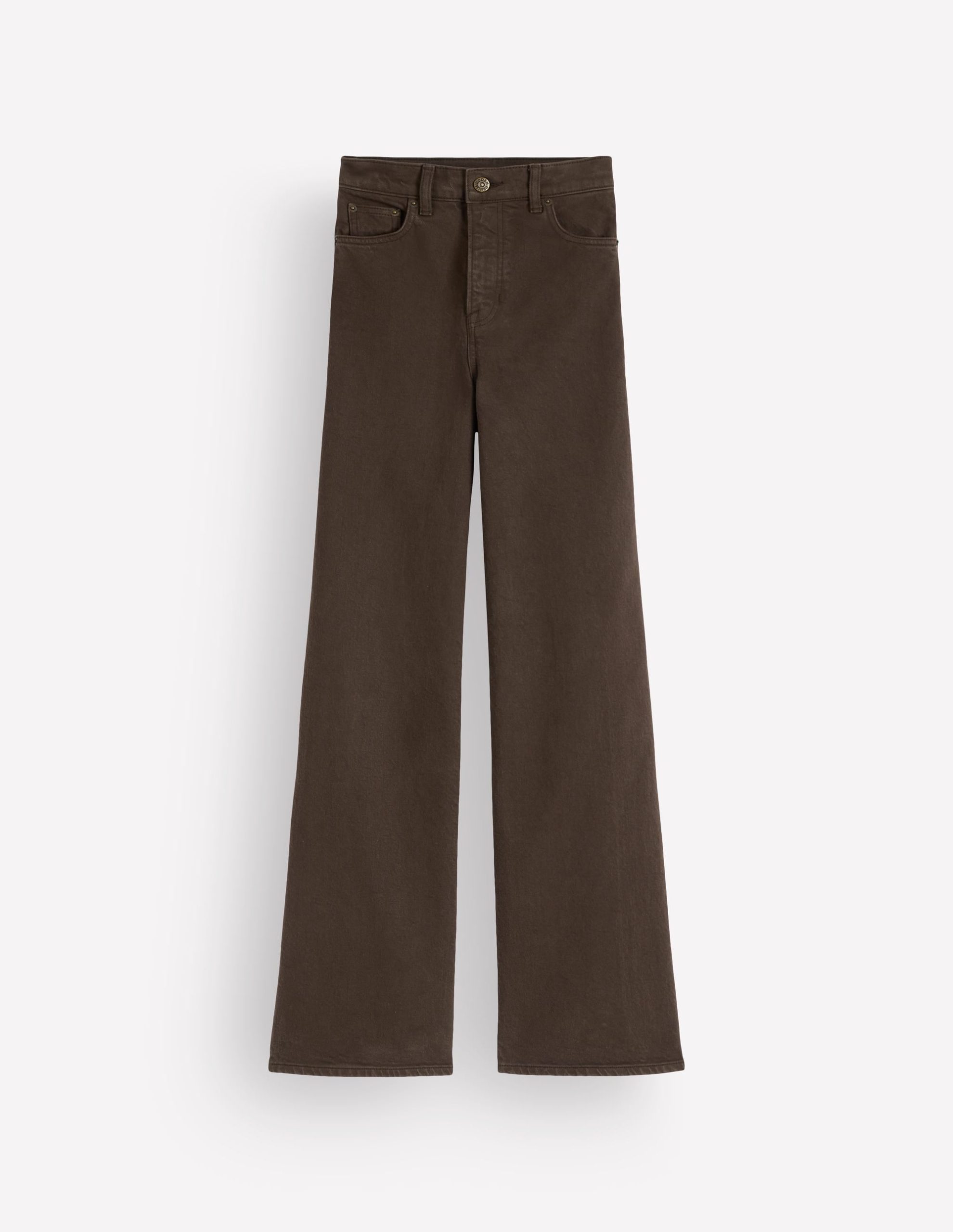 High Rise Wide Leg Jeans-Dark Chocolate - Image 6