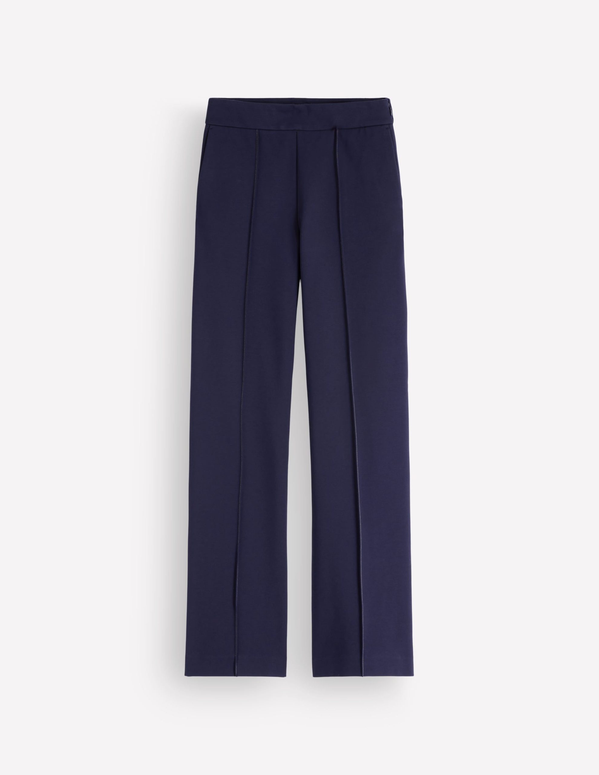 Straight Leg Ponte Pants-Navy Contrast Stitch - Image 6