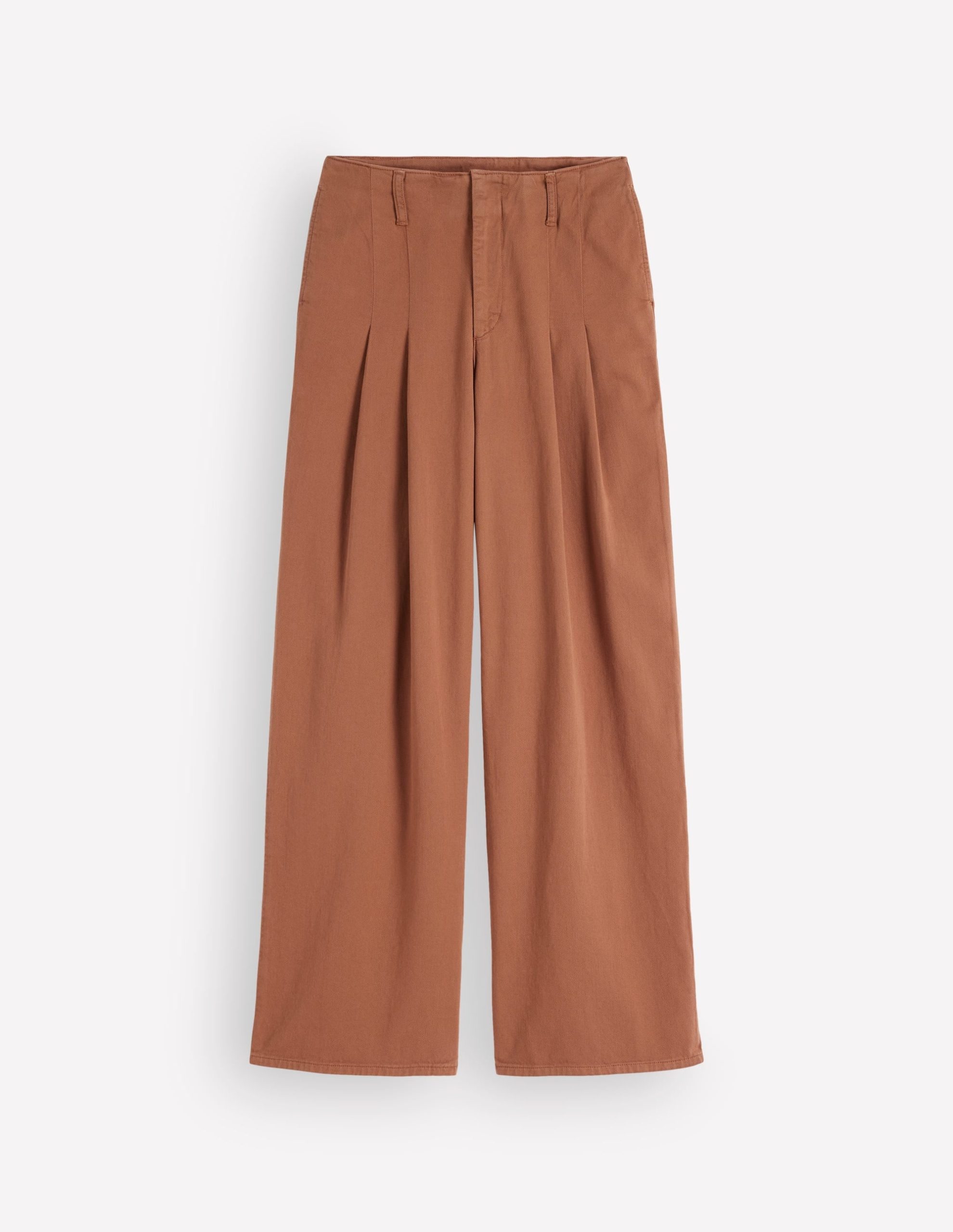 Mayfair Pleat Detail Pants-Burnt Orange - Image 7