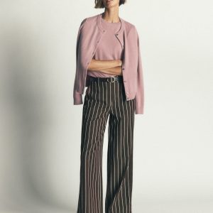 Belgravia Twill Pants-Brown Stripe