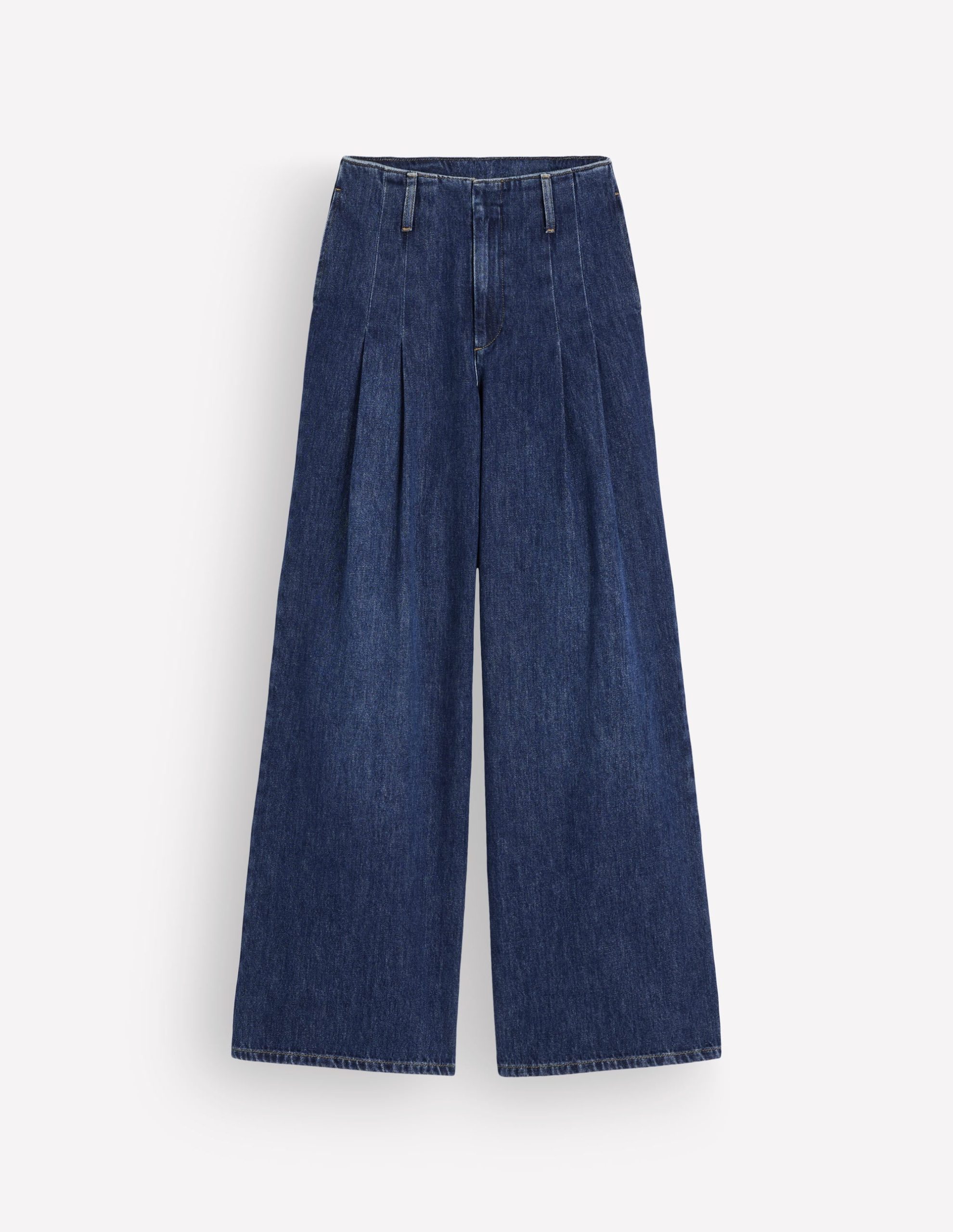 Mayfair Wide Leg Pleat Jeans-Mid Vintage - Image 6