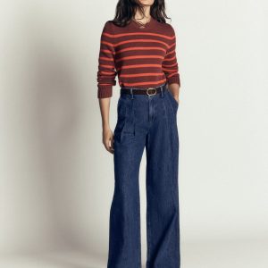 Mayfair Wide Leg Pleat Jeans-Mid Vintage