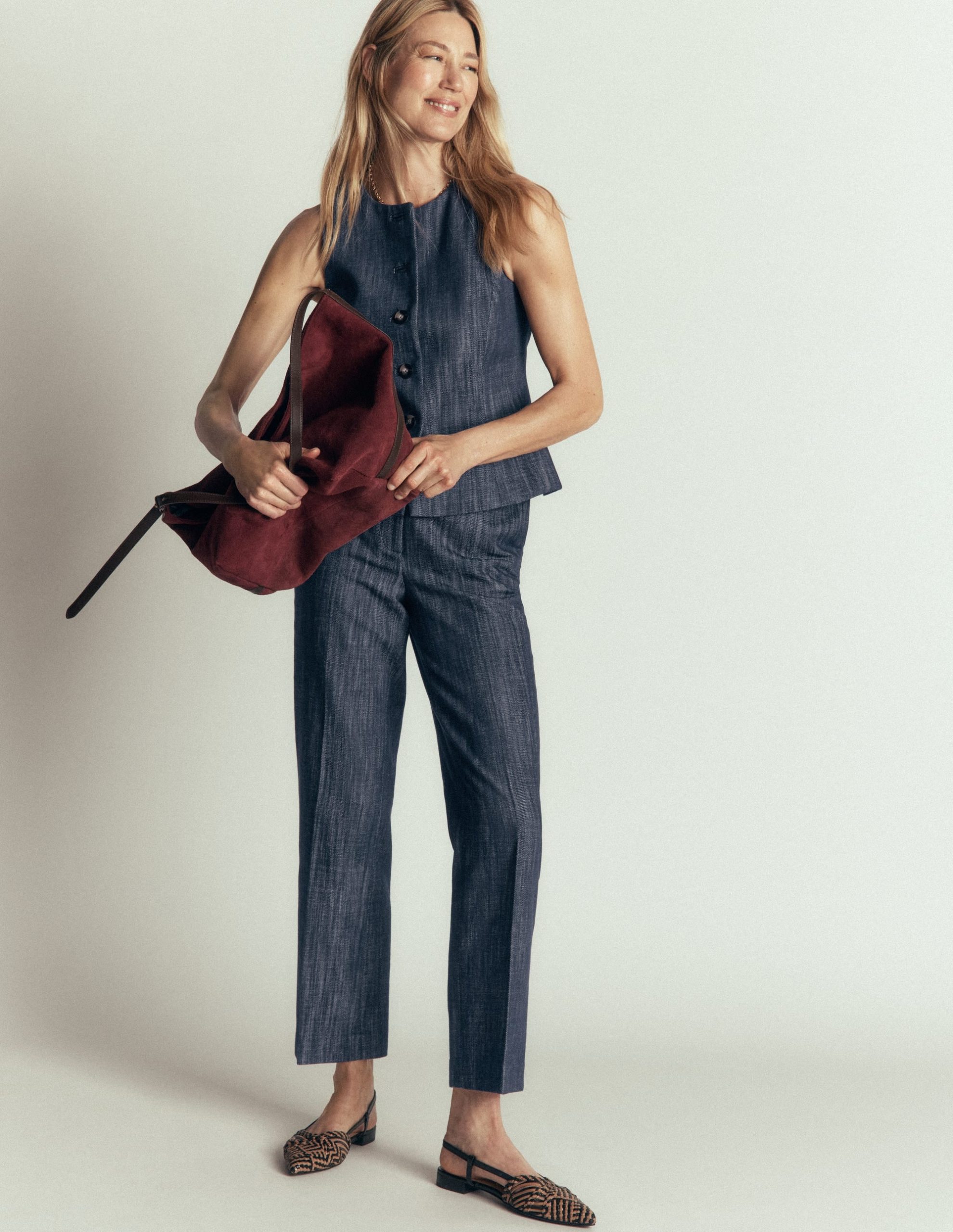Canonbury Twill 7/8 Pants-Indigo
