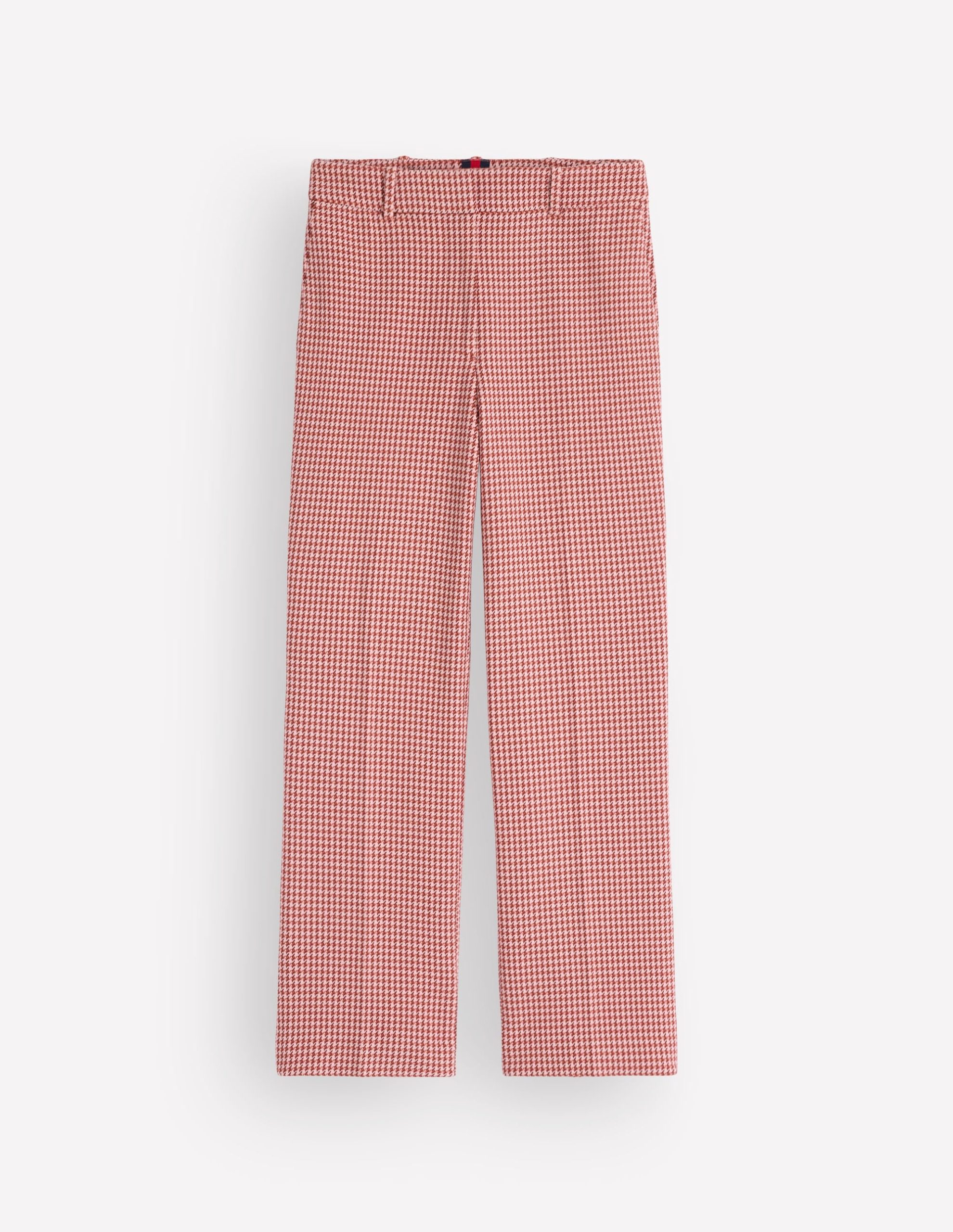 Canonbury Cotton 7/8 Pants-Pink. Brown Puppytooth - Image 7