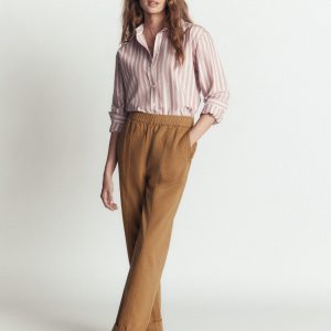 Mid Rise Straight Leg Pants-Neutral