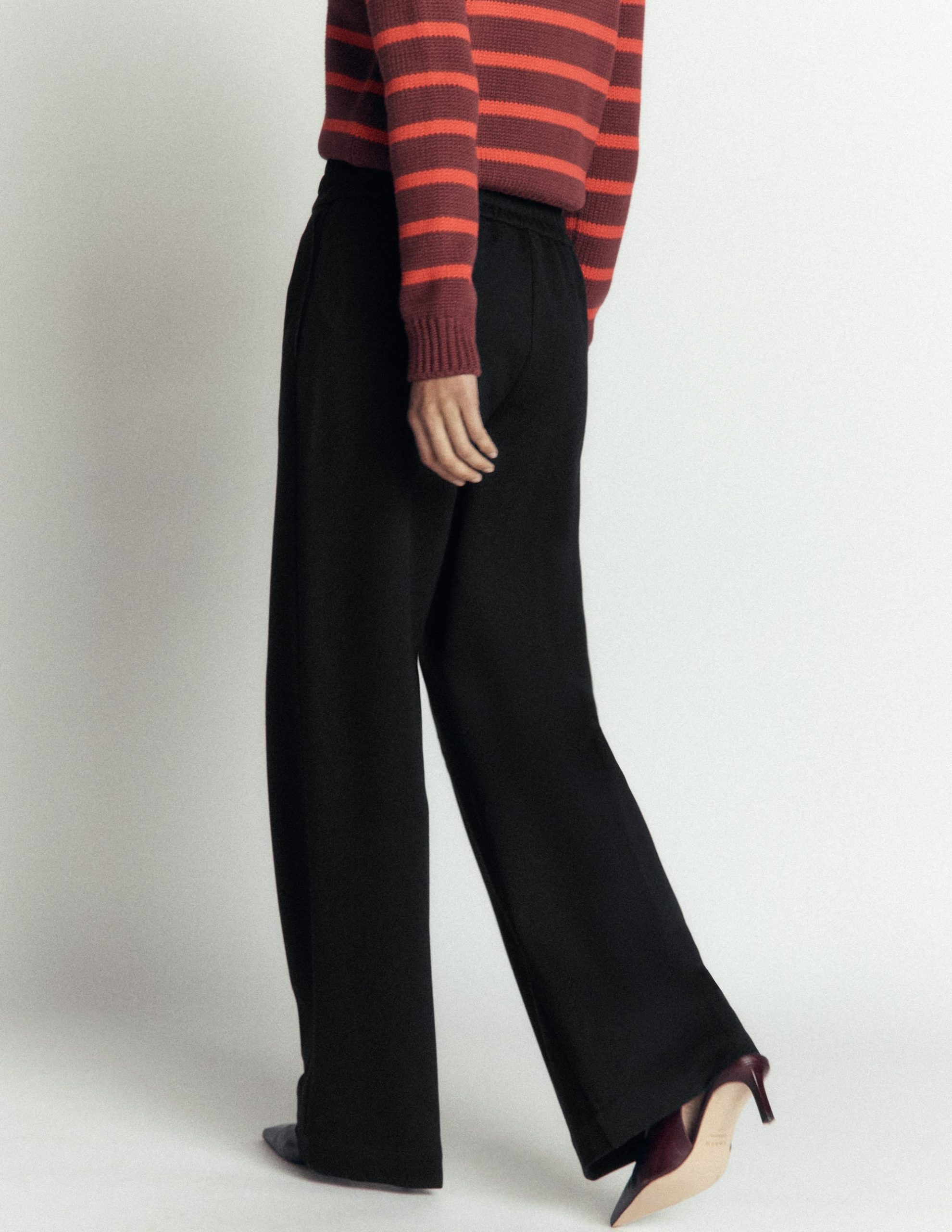Greenwich Tie Ponte Pants-Black - Image 3