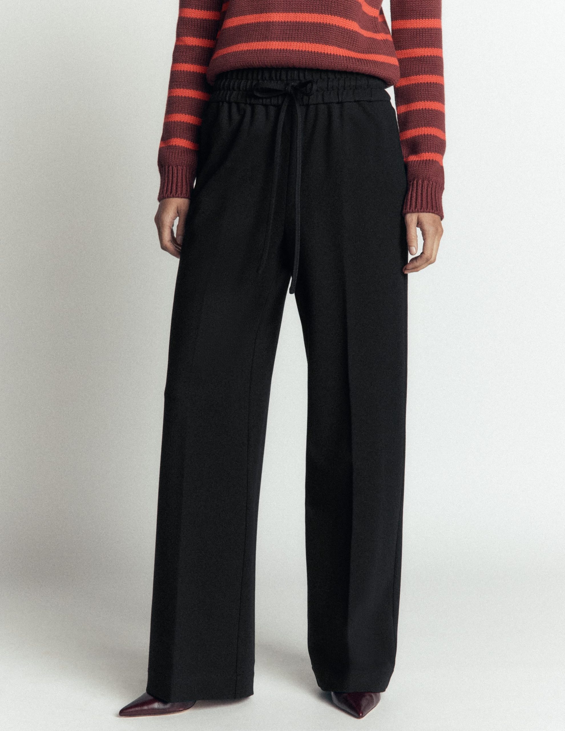 Greenwich Tie Ponte Pants-Black - Image 4