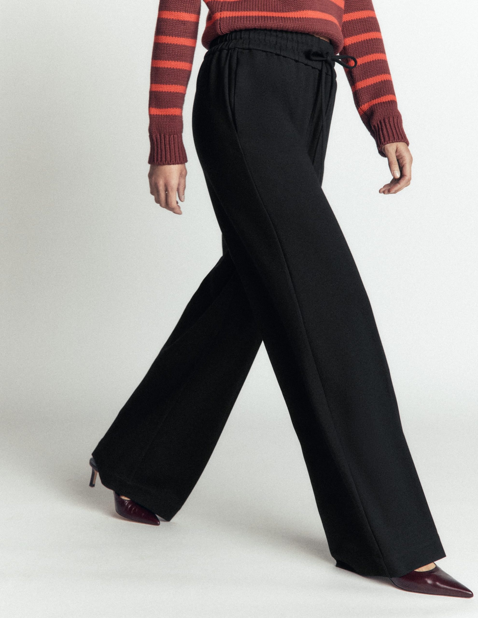 Greenwich Tie Ponte Pants-Black - Image 5