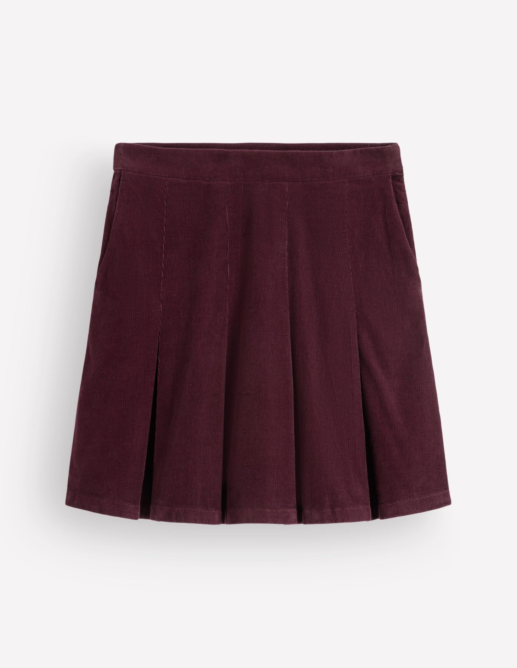 Flippy Cord Skirt-Dark Cherry - Image 5