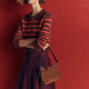 Flippy Cord Skirt-Dark Cherry