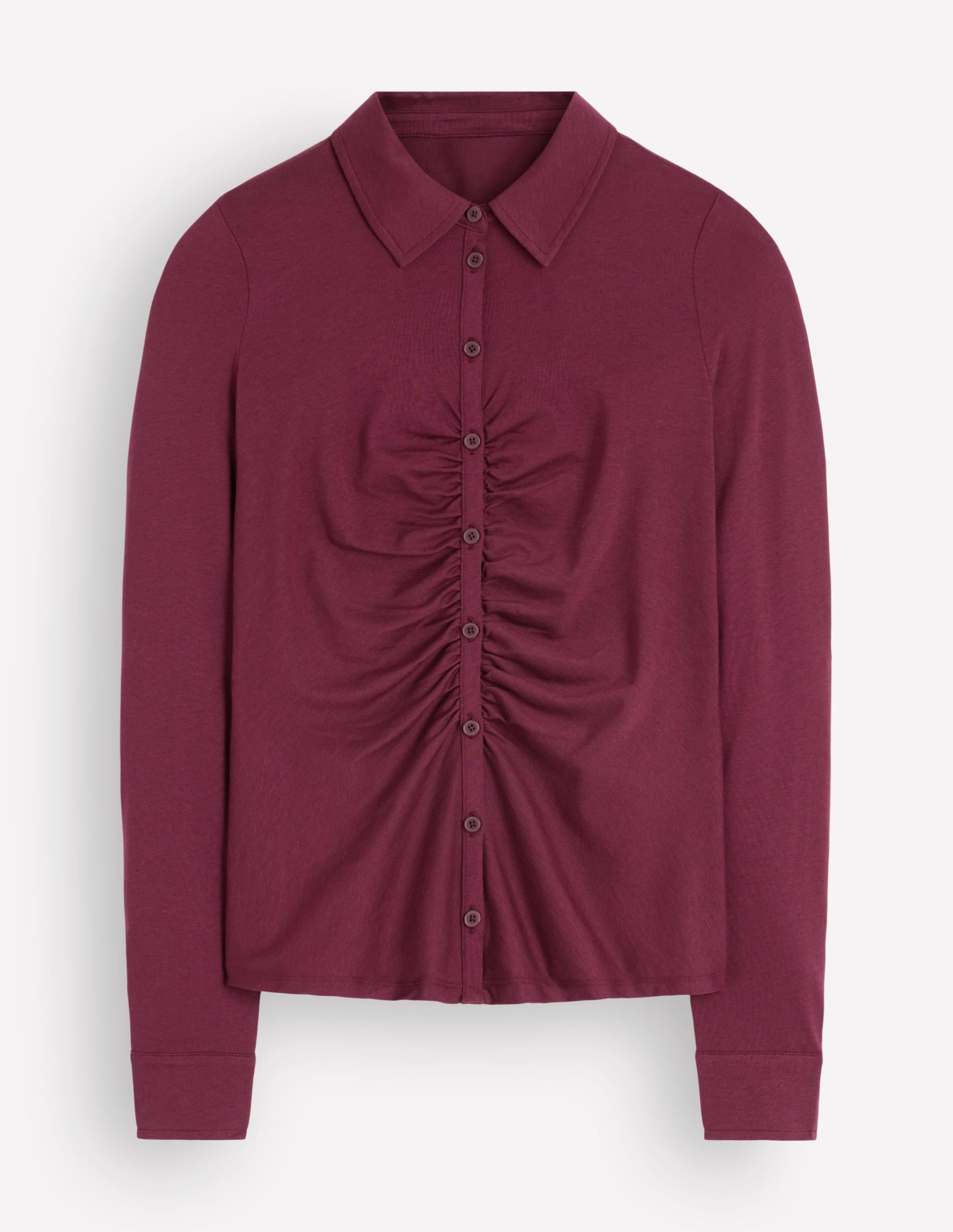 Supersoft Ruched Jersey Shirt-Deep Wisteria - Image 4