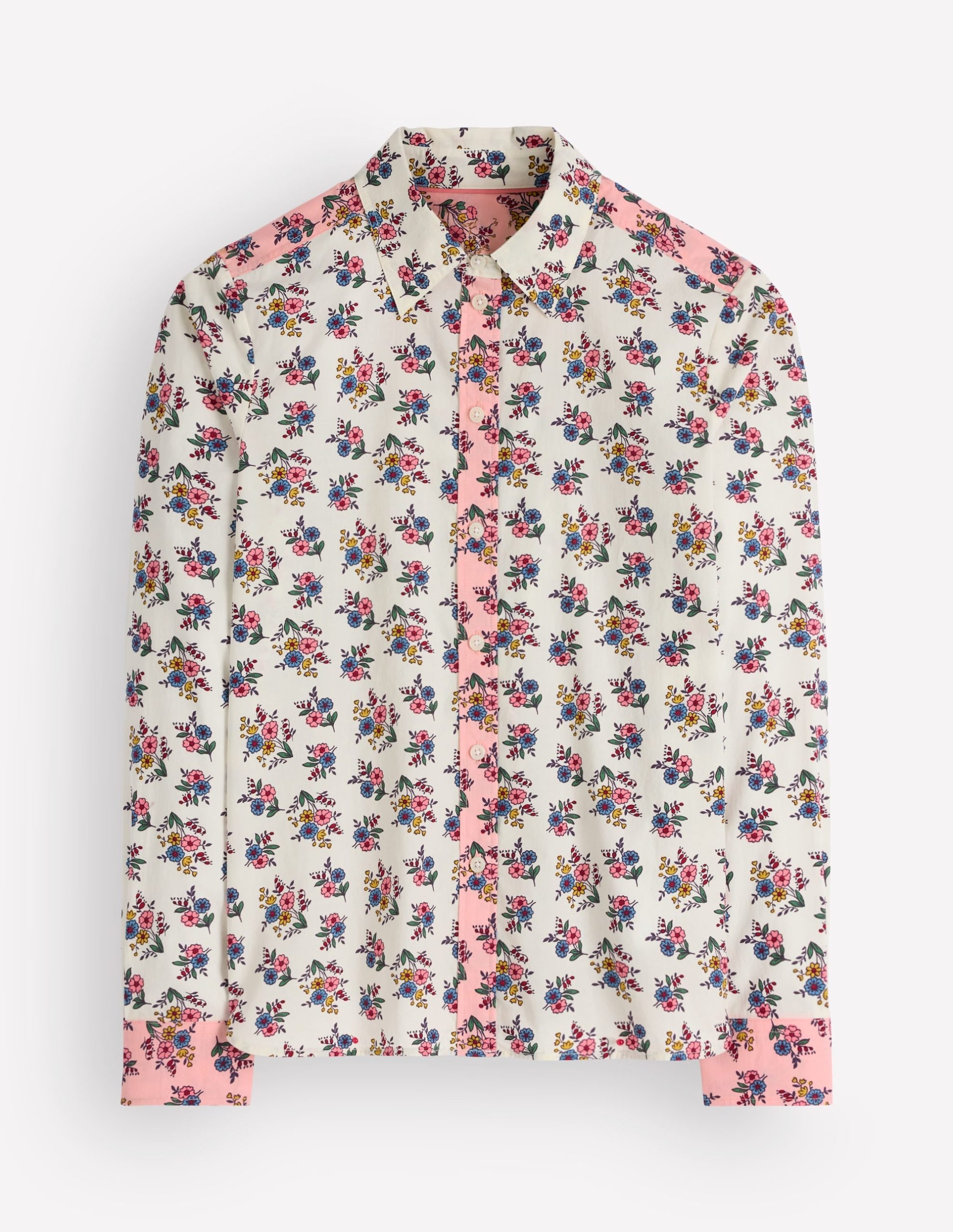 The New Sienna Cotton Shirt-Soft Cream. Delicate Garden - Image 5