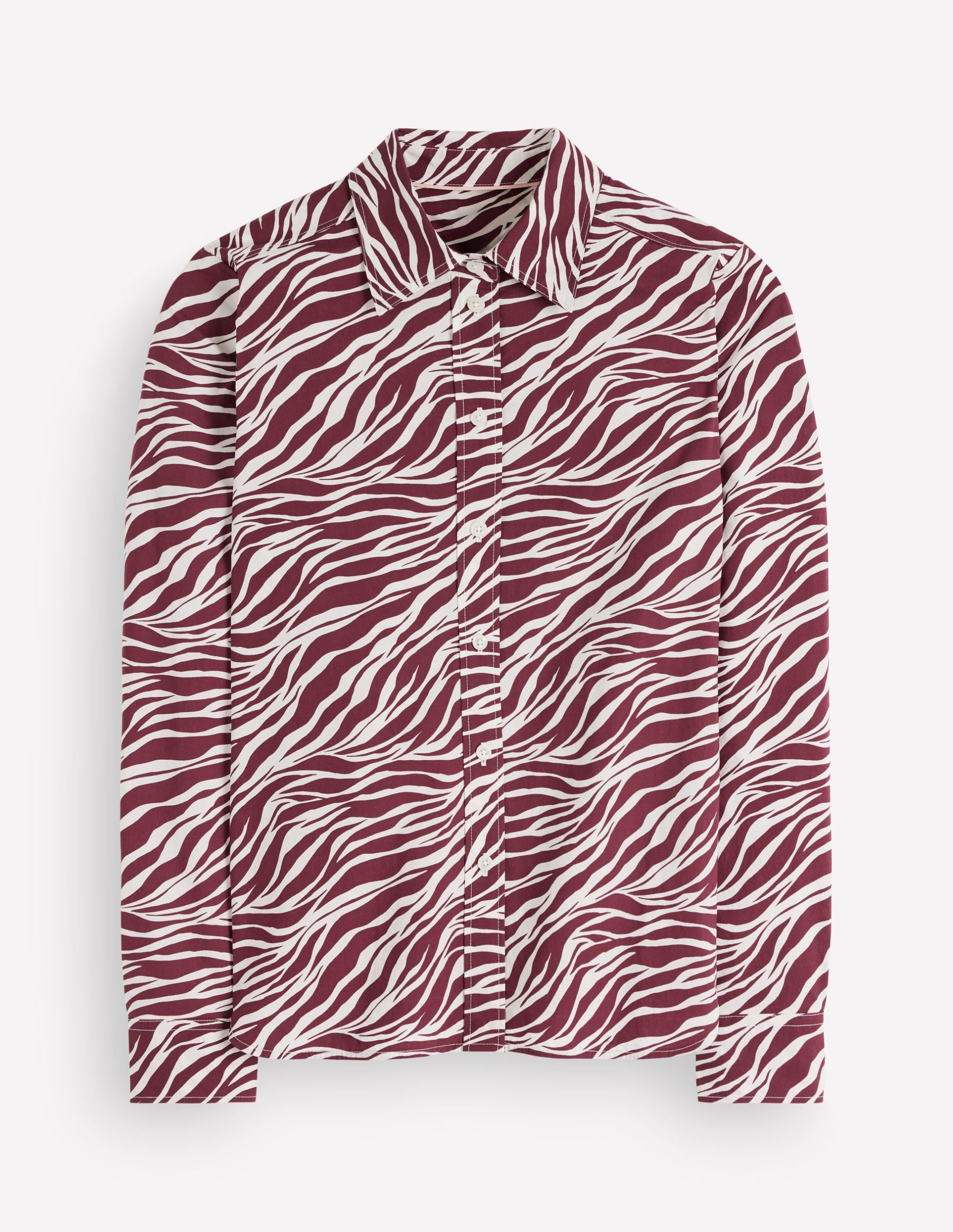 The New Sienna Cotton Shirt-Chestnut. Zebra Swirl - Image 5