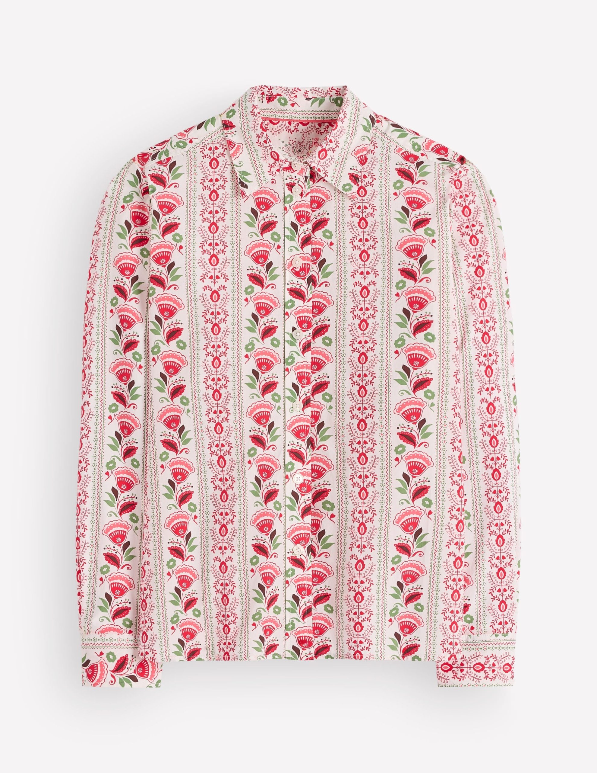 The New Sienna Cotton Shirt-Ivory. Petal Trail - Image 6