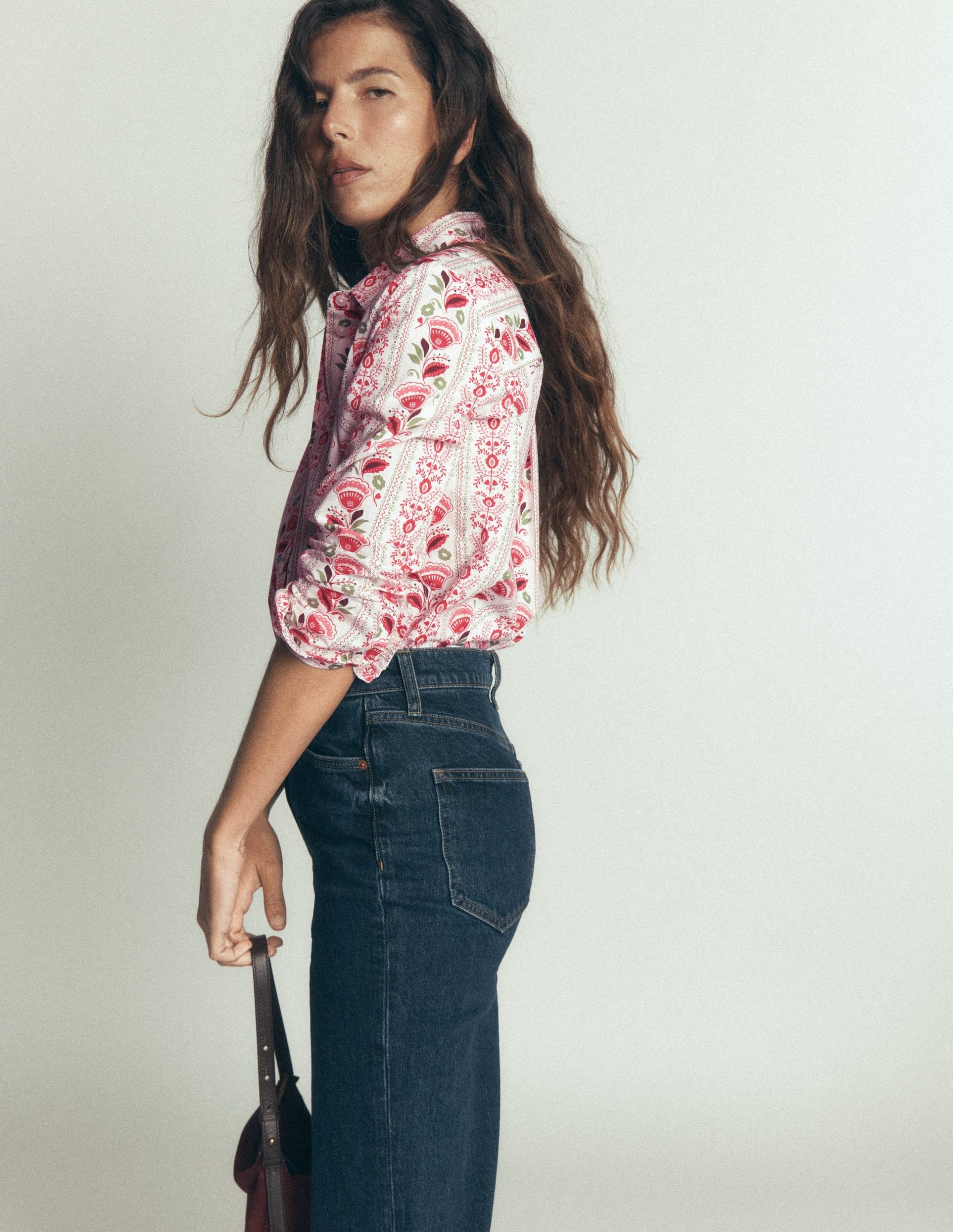 The New Sienna Cotton Shirt-Ivory. Petal Trail - Image 4