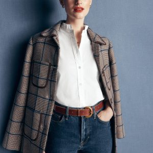 Sienna Frill Cotton Shirt-White