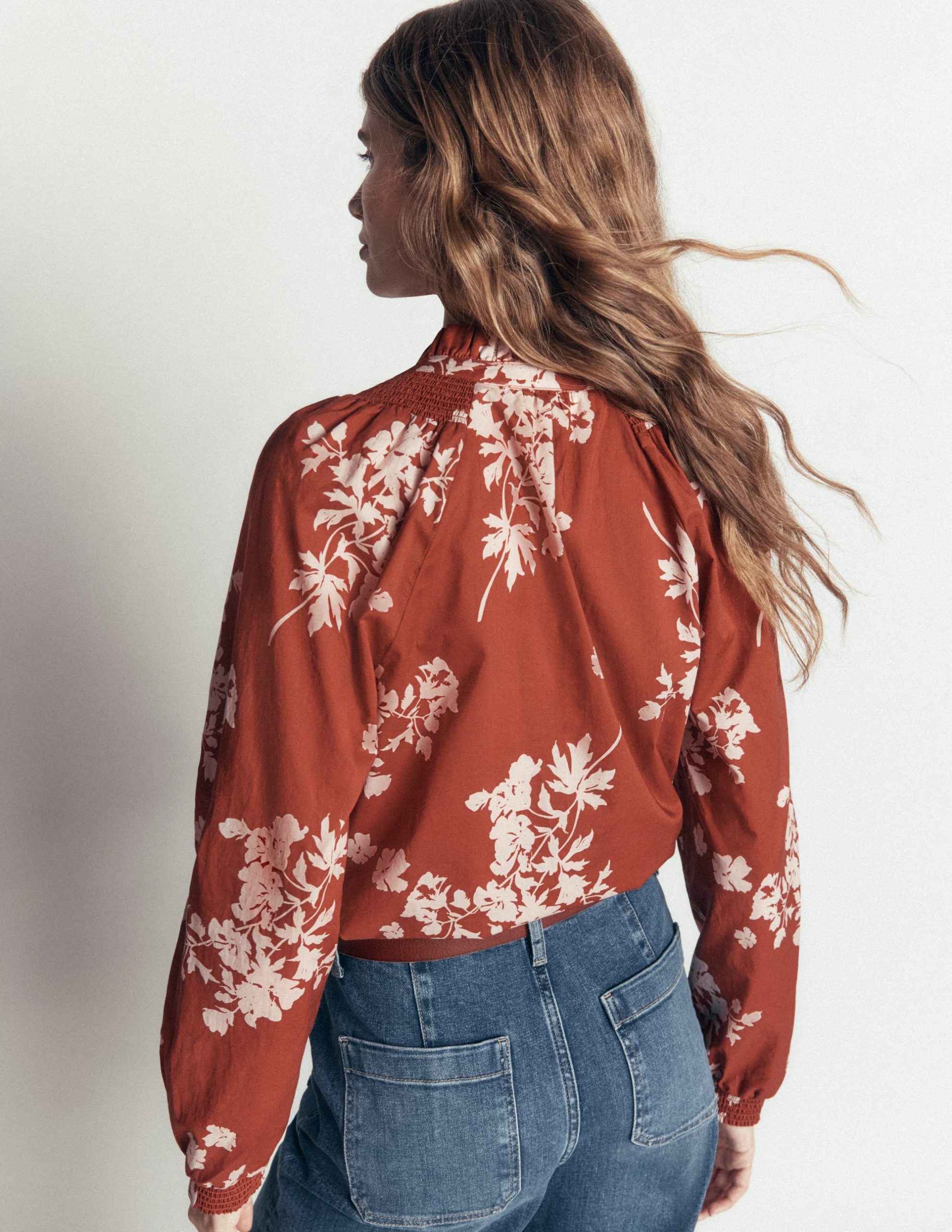 Erica Cotton Frill Top-Arabian Spice. Flecked Bunch - Image 3