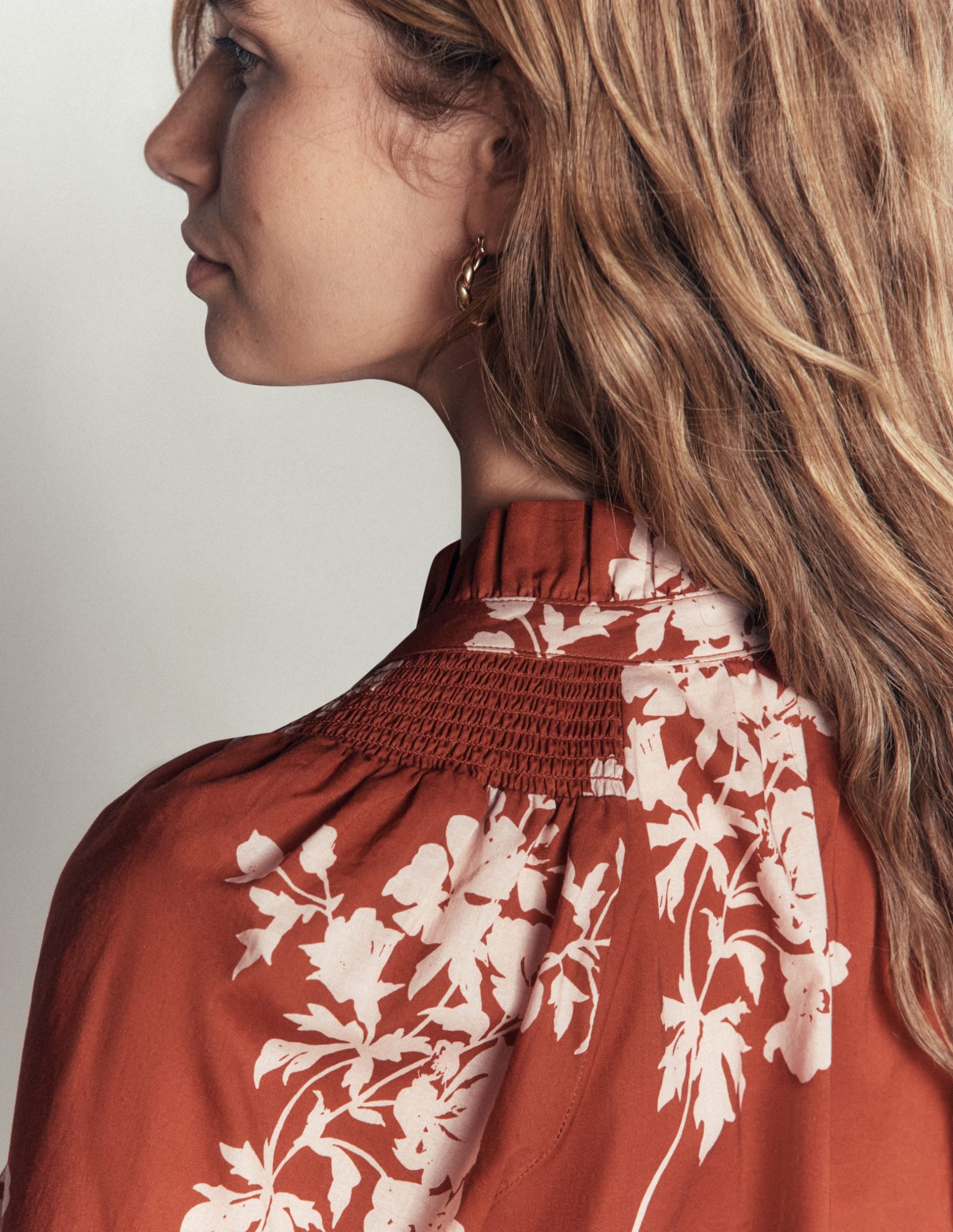 Erica Cotton Frill Top-Arabian Spice. Flecked Bunch - Image 5