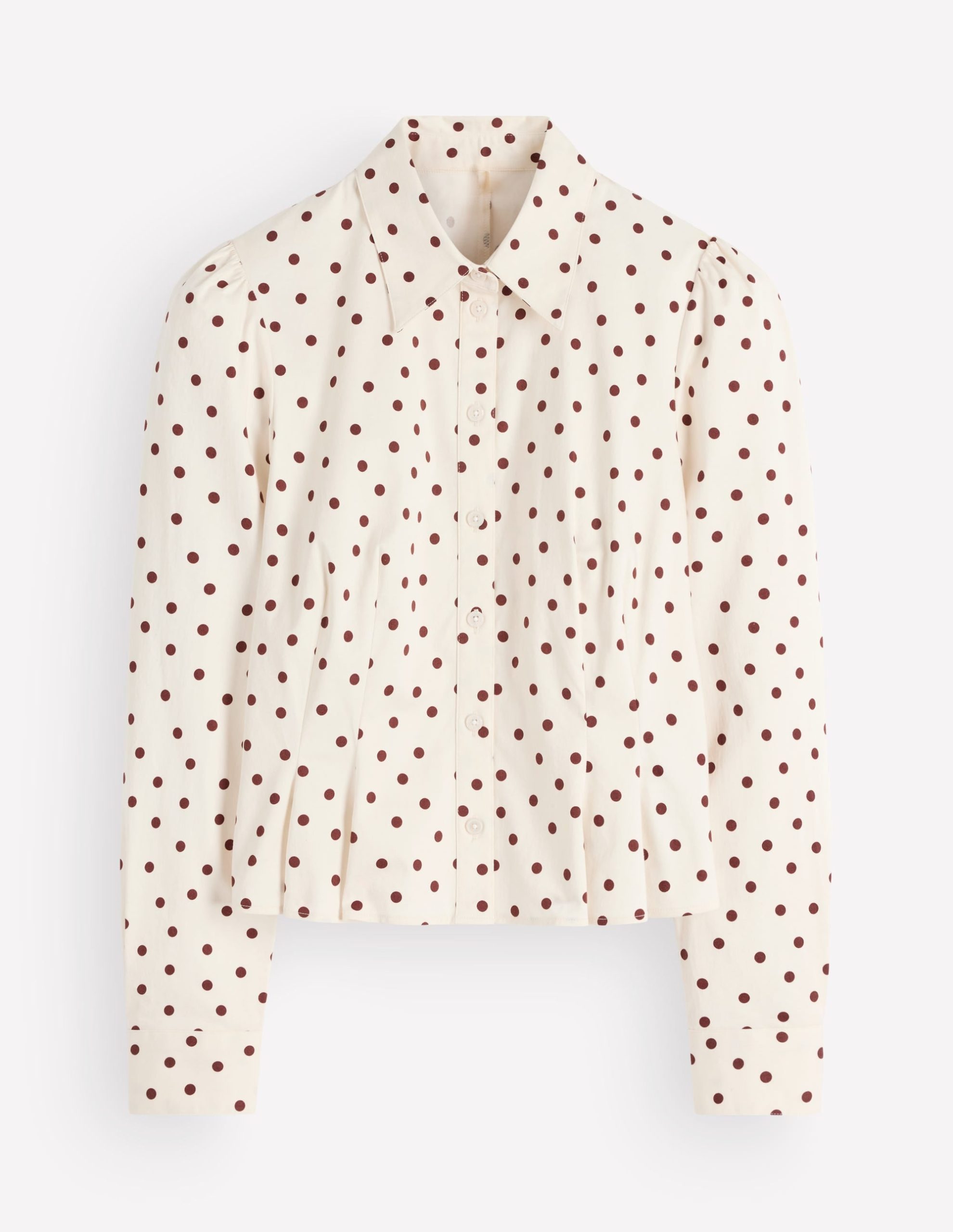 Julia Darted Cotton Shirt-Ivory. Boden Spot - Image 5
