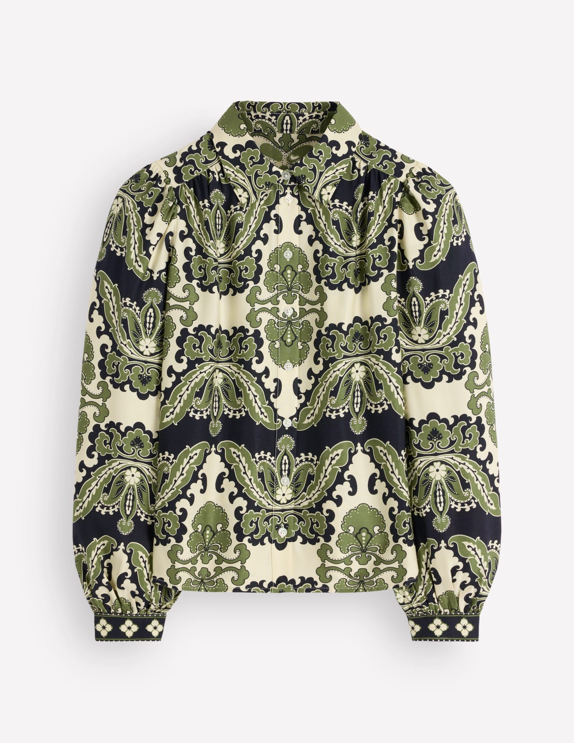 Long Sleeve Printed Shirt-Multi. Blossoming Gardenia - Image 5