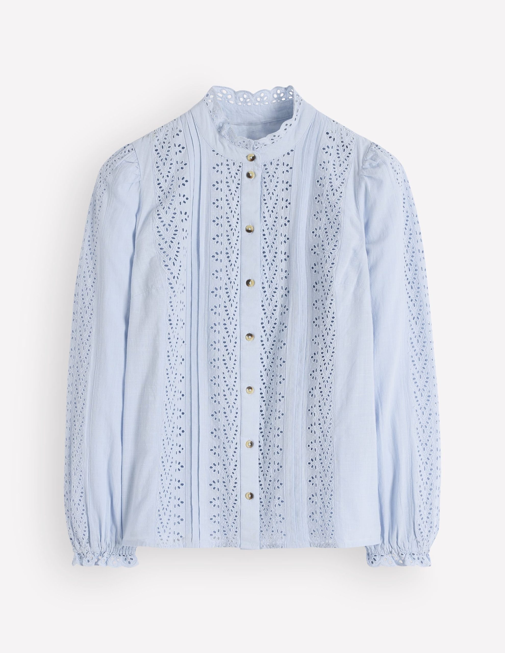 Broderie Cotton Top-Misty Blue Broderie - Image 6