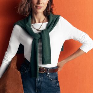 Supersoft Square Neck Top-White