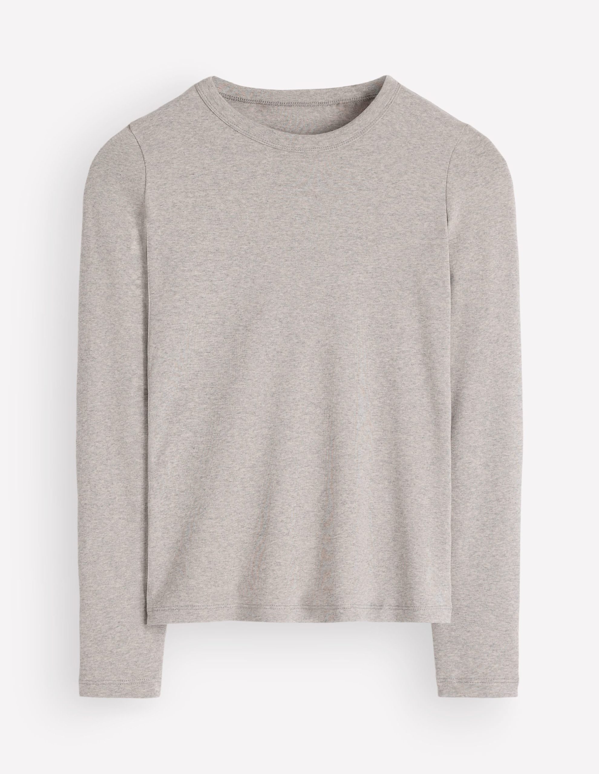 Annie Essential Crew Neck Top-Grey Marl - Image 4