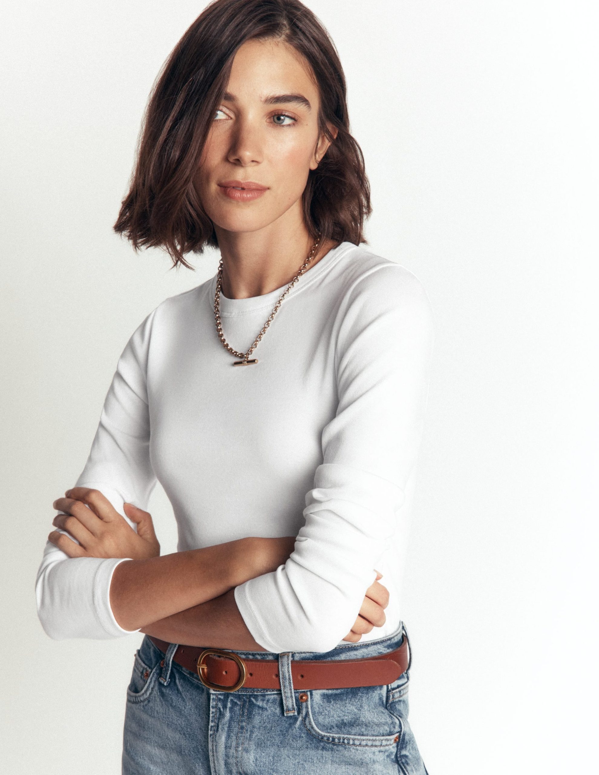 Annie Essential Crew Neck Top-White - Image 4