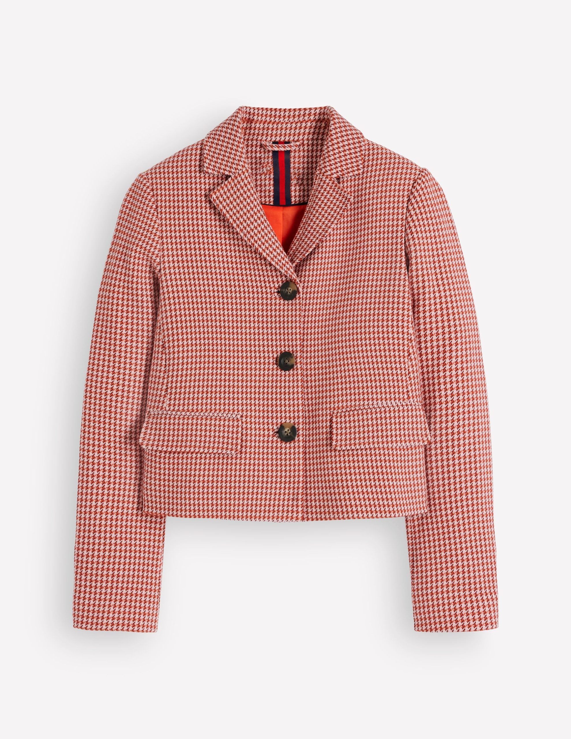 Dartmouth Cotton Blazer-Pink and Brown Puppytooth - Image 7
