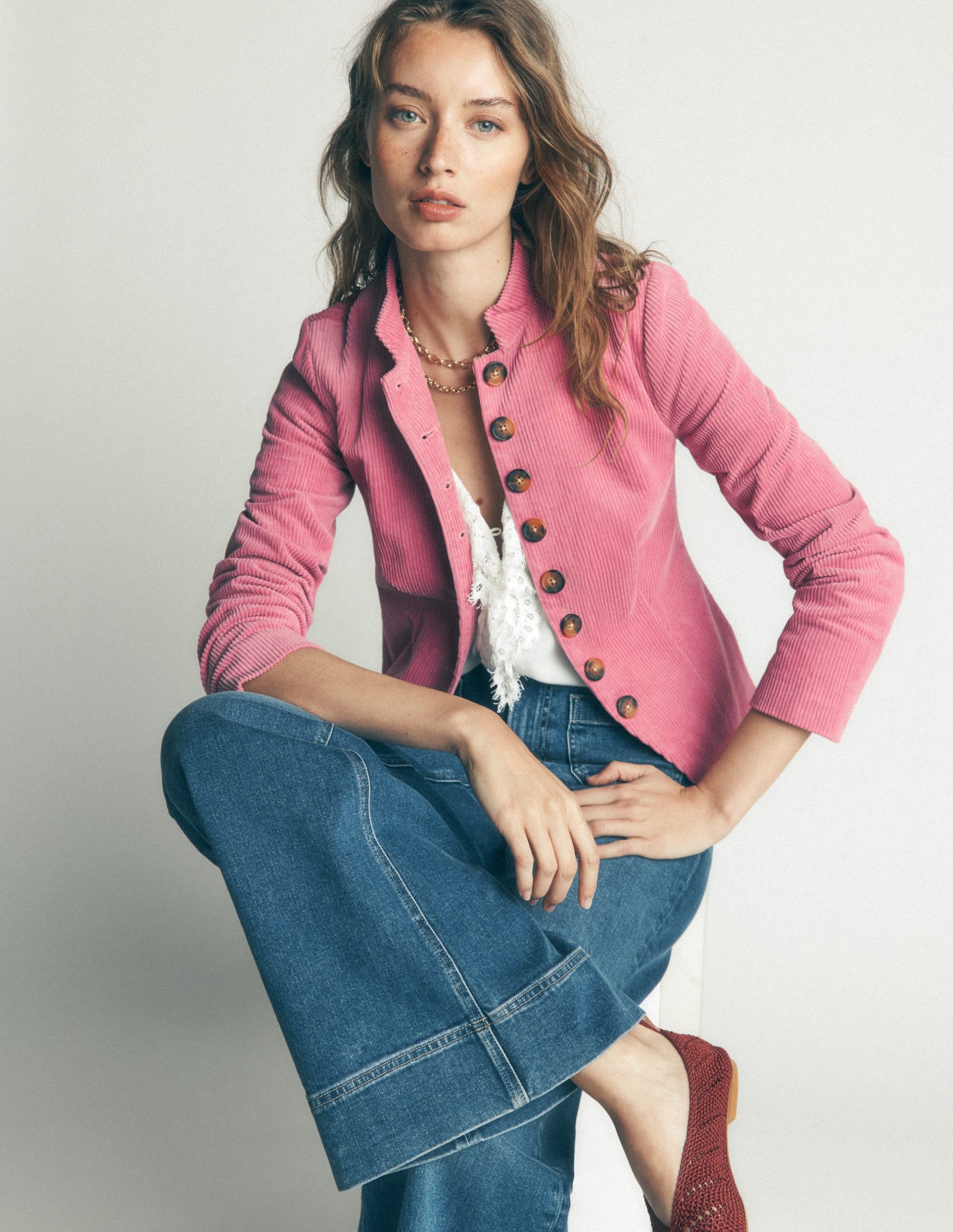 Hereford Military Cord Jacket-Pink Heather - Image 4