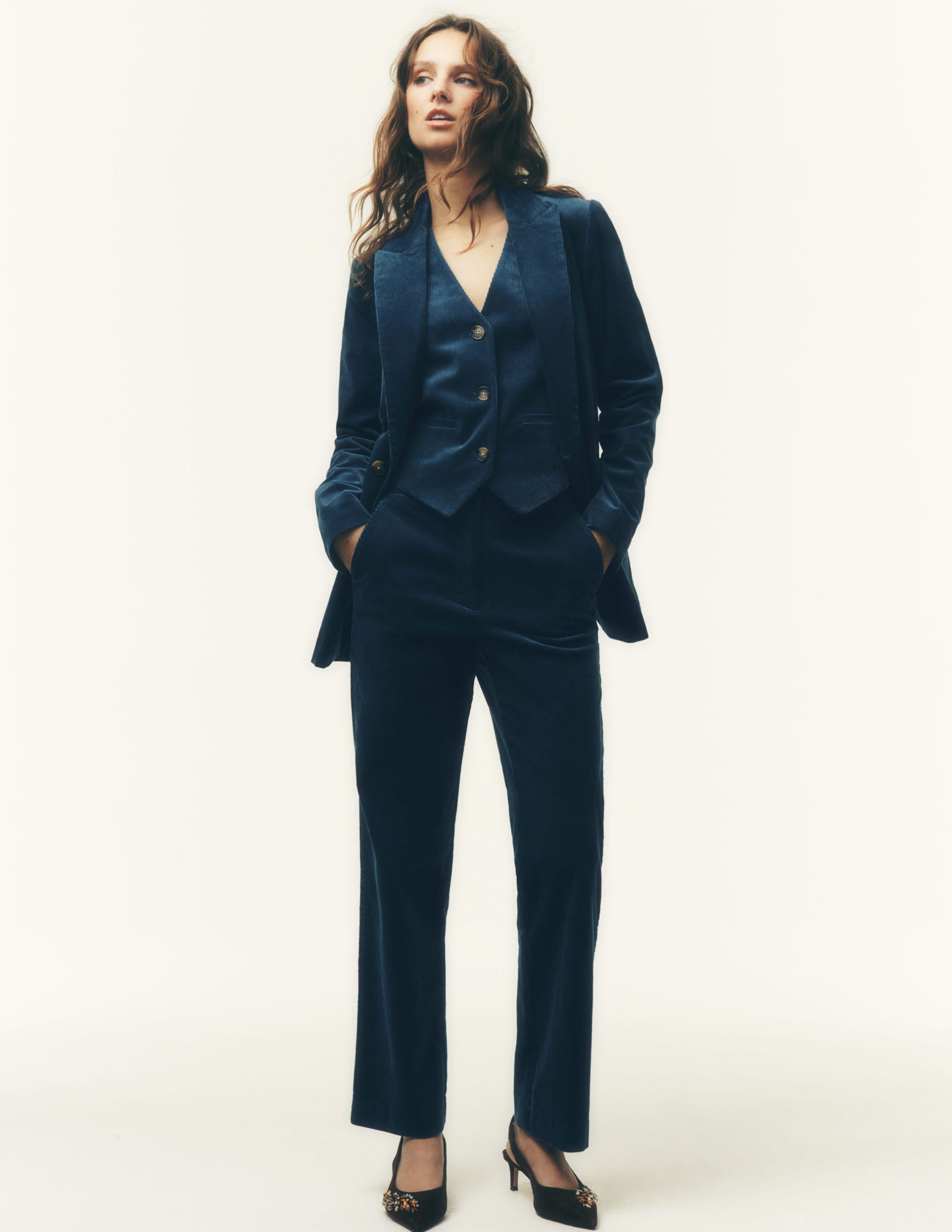 V-Neck Waistcoat-Storm Blue - Image 5