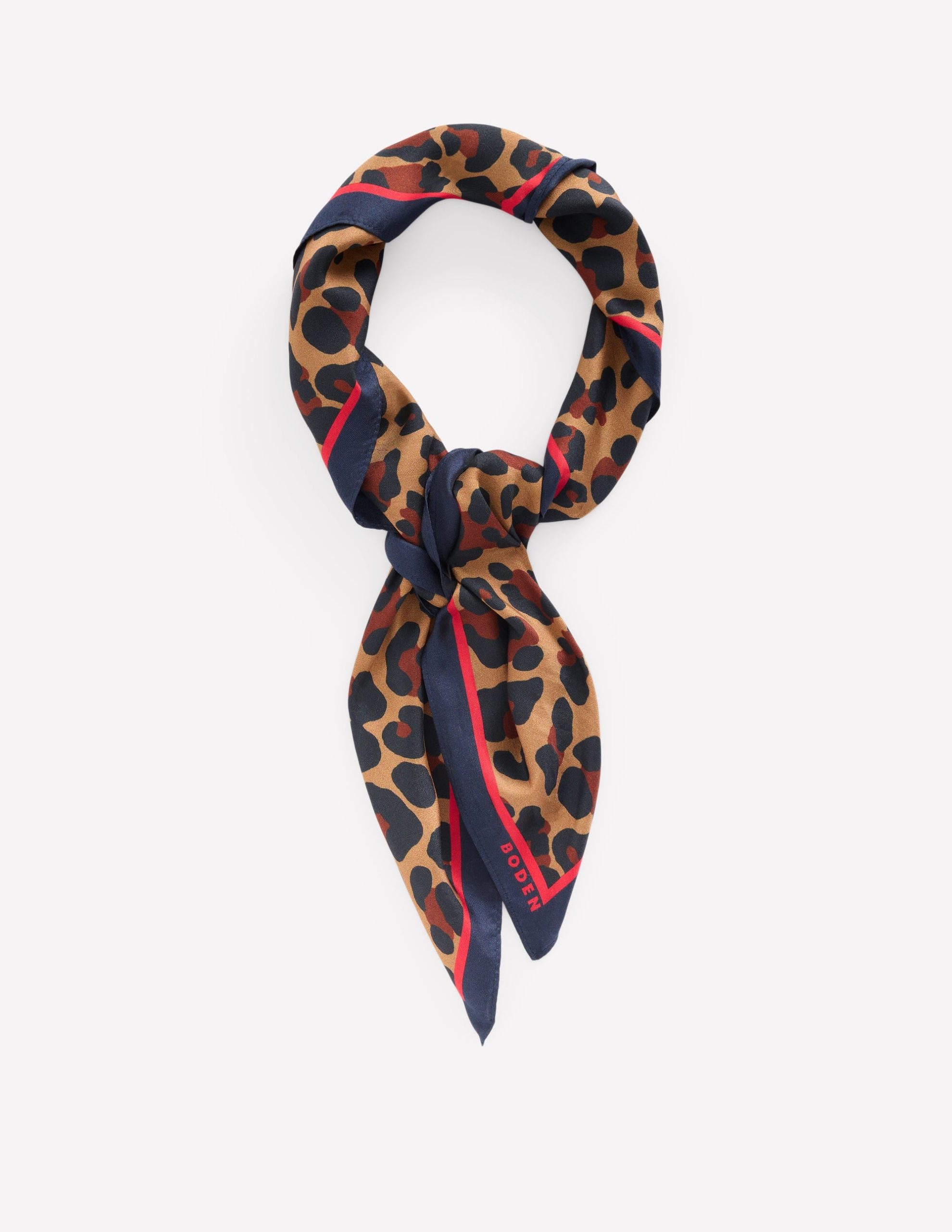 Elisabeth Silk Square Scarf-Multi. Cheetah Pop