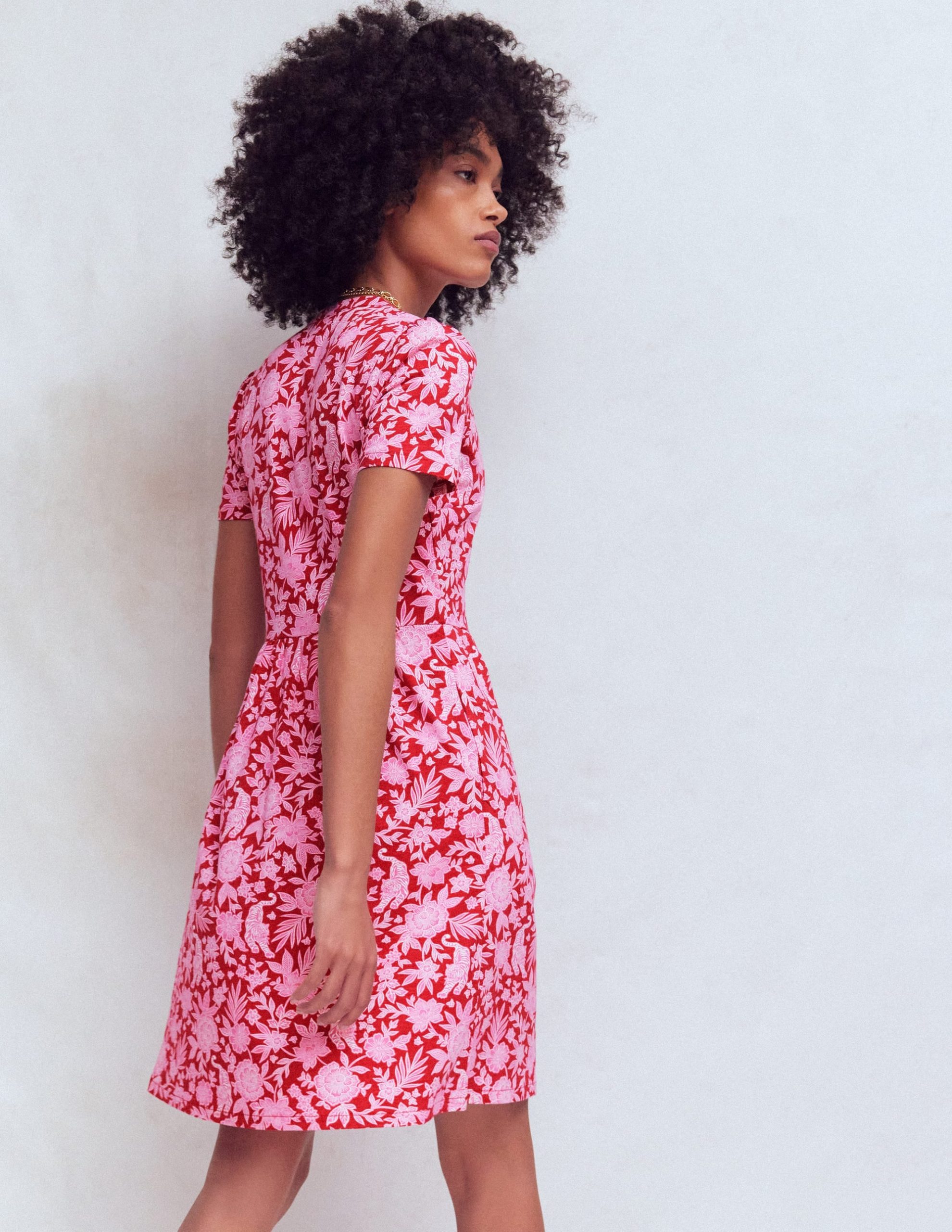 Naomi Short Sleeve Dress-Pomegranate. Tigers Paradise - Image 3