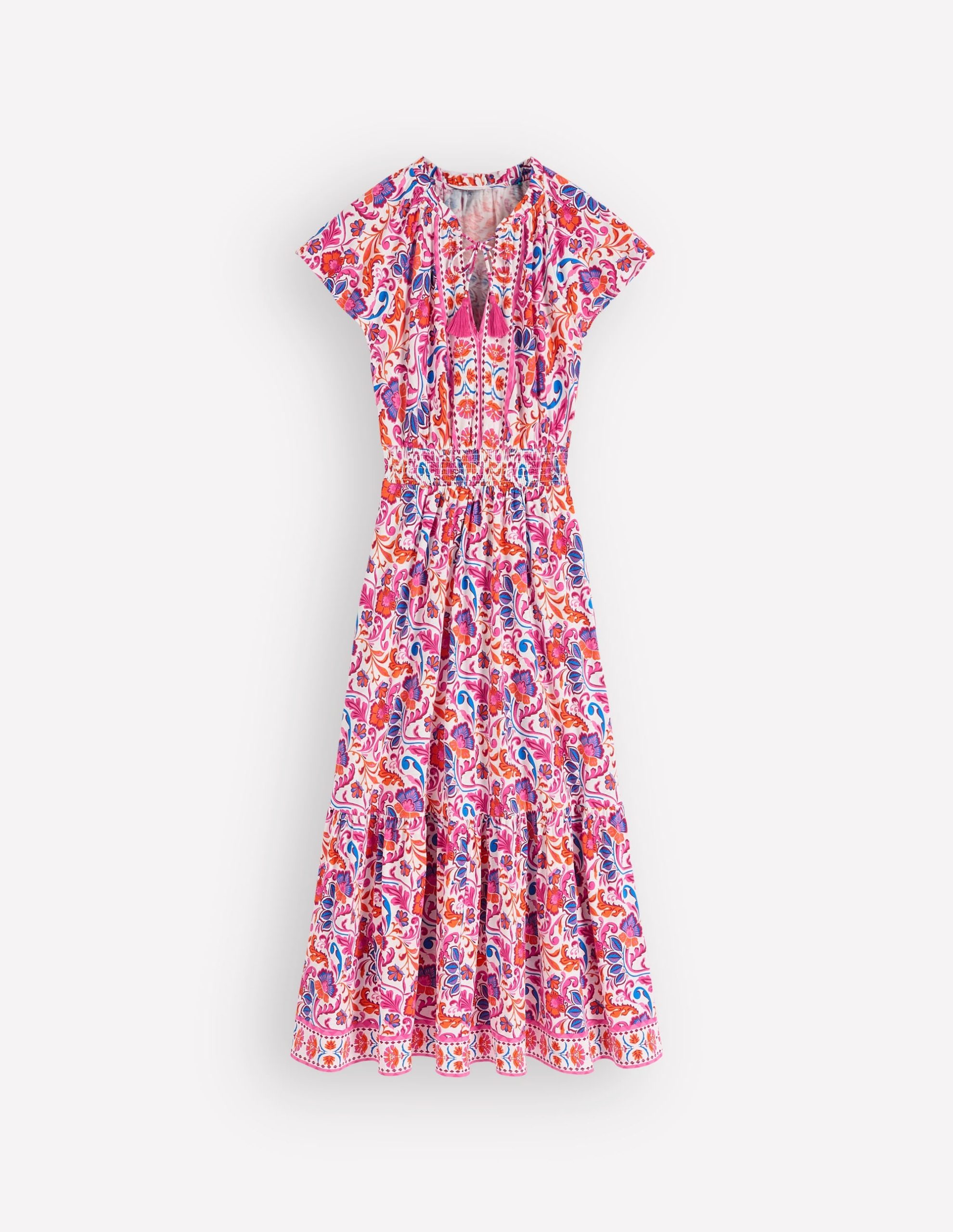 Tala Tiered Jersey Maxi Dress-Pink. Flourishing Meadow - Image 6