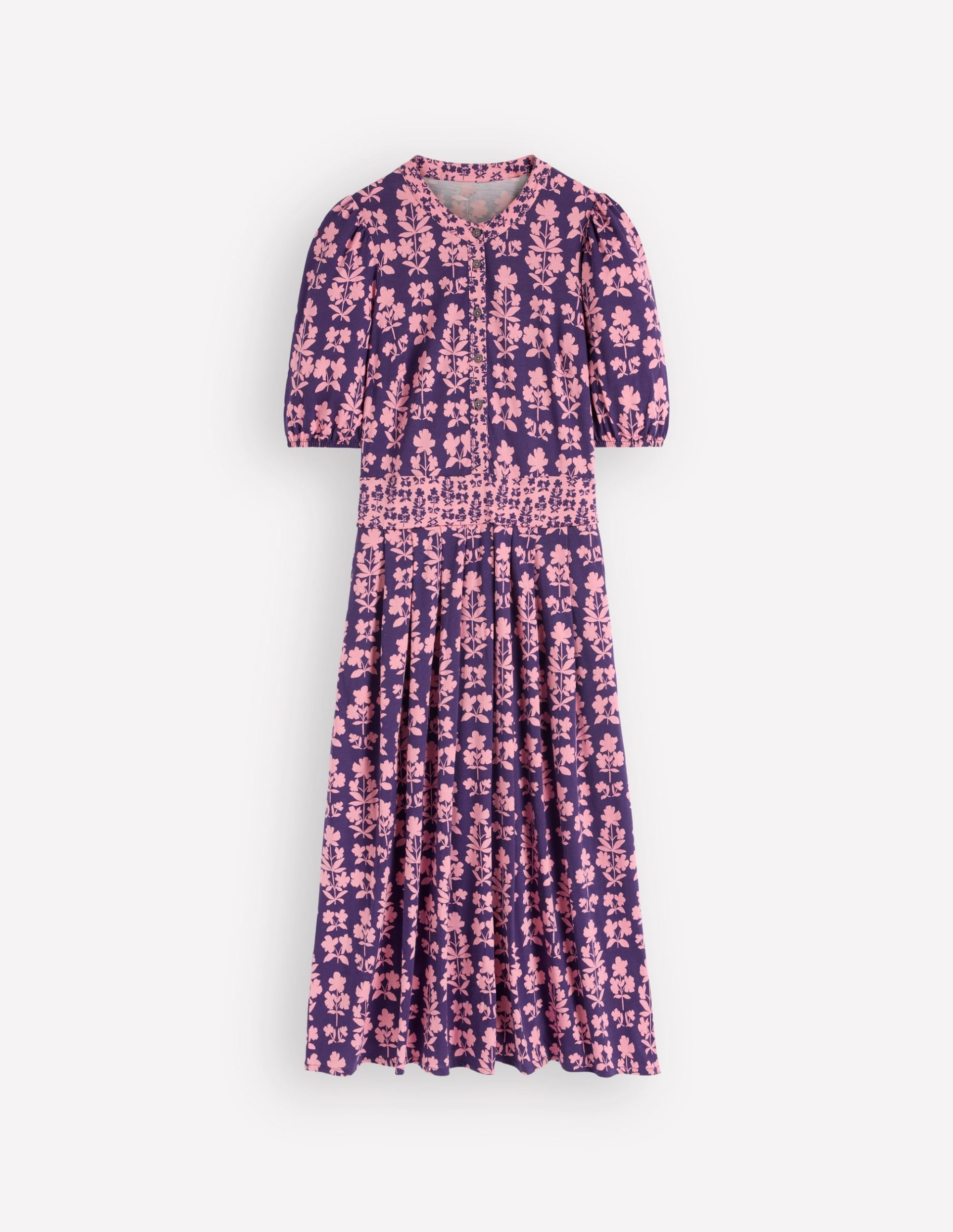 Amber Pleat Jersey Midi Dress-Calla Lilly. Blossom Grove - Image 6