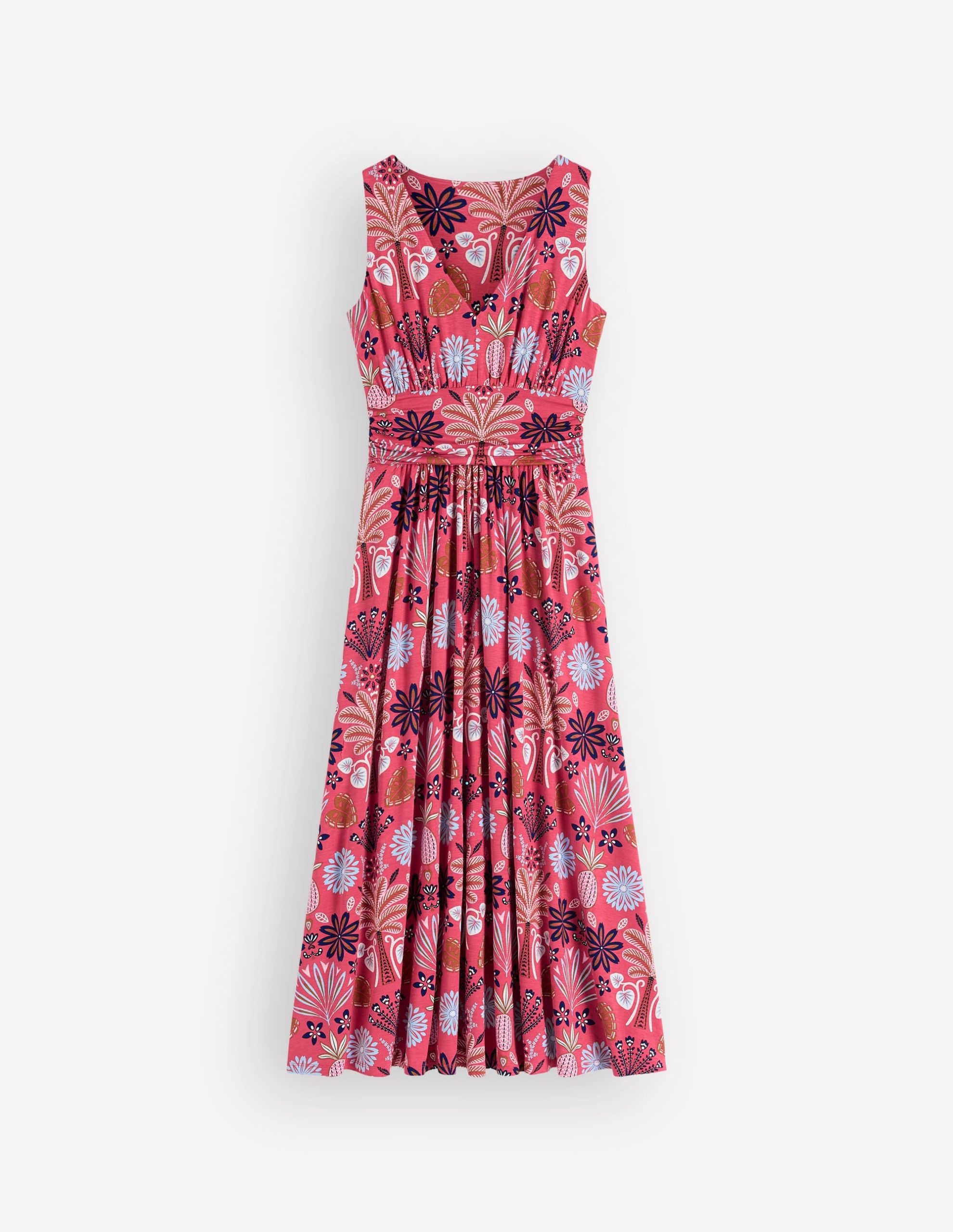 Elodie Jersey Maxi Dress-Cherry Blush. Tropical Forest - Image 6