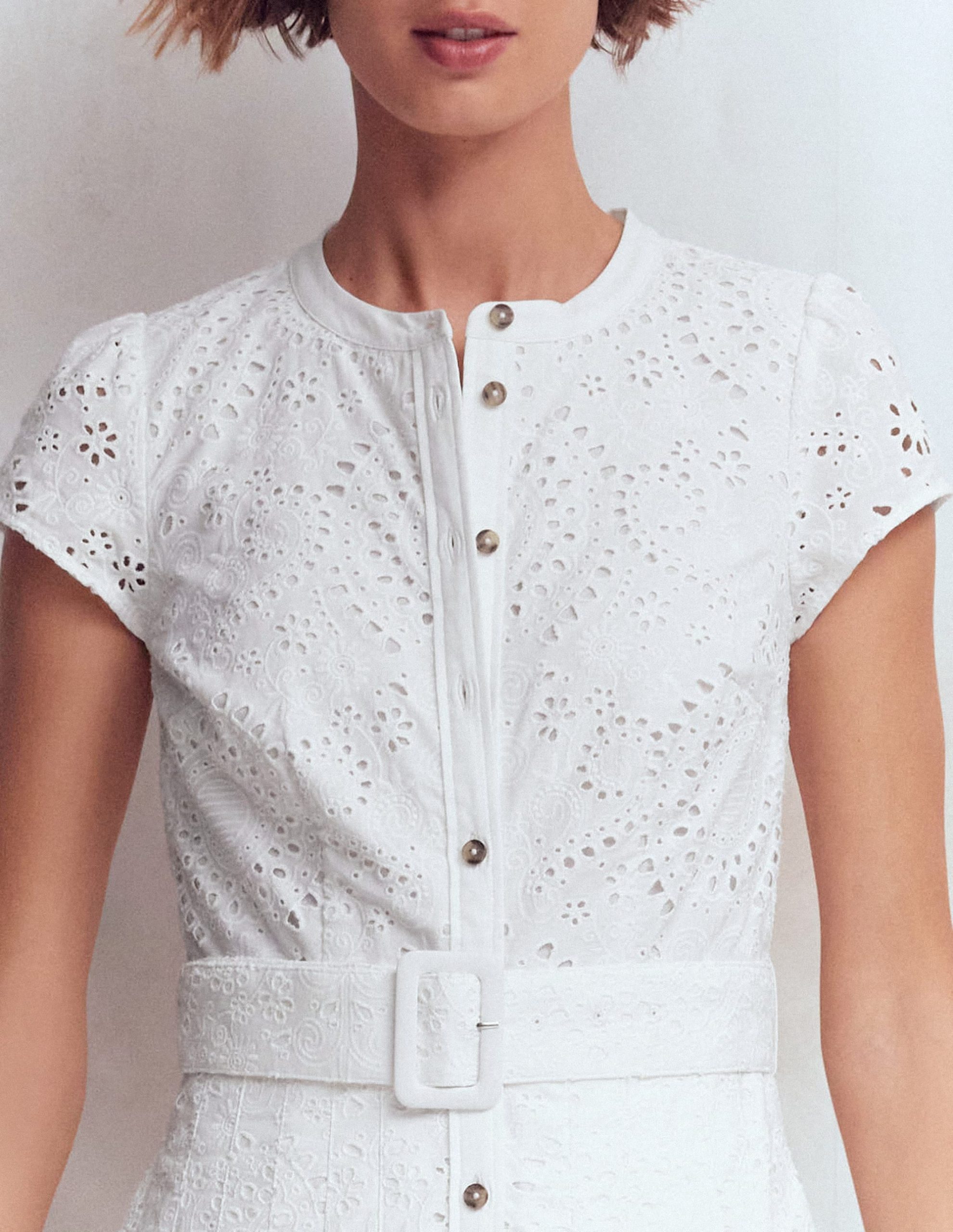 Arabella Cotton Maxi Dress-White Broderie - Image 2