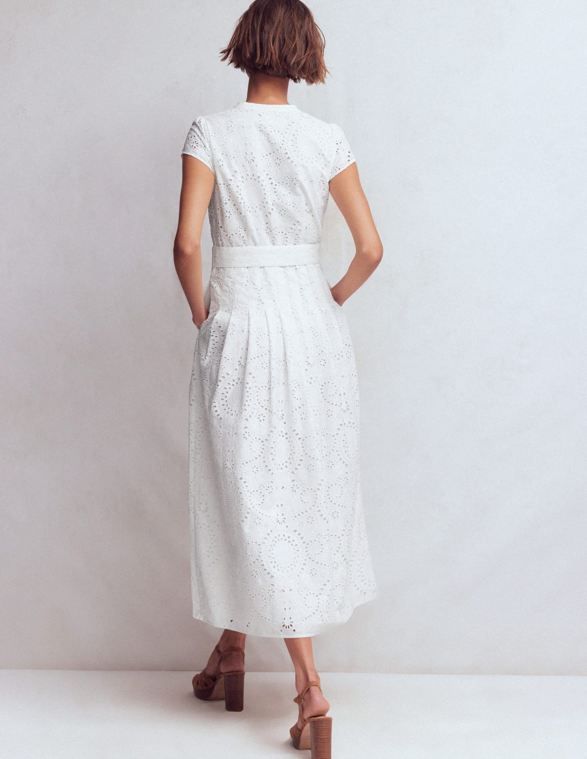 Arabella Cotton Maxi Dress-White Broderie - Image 3