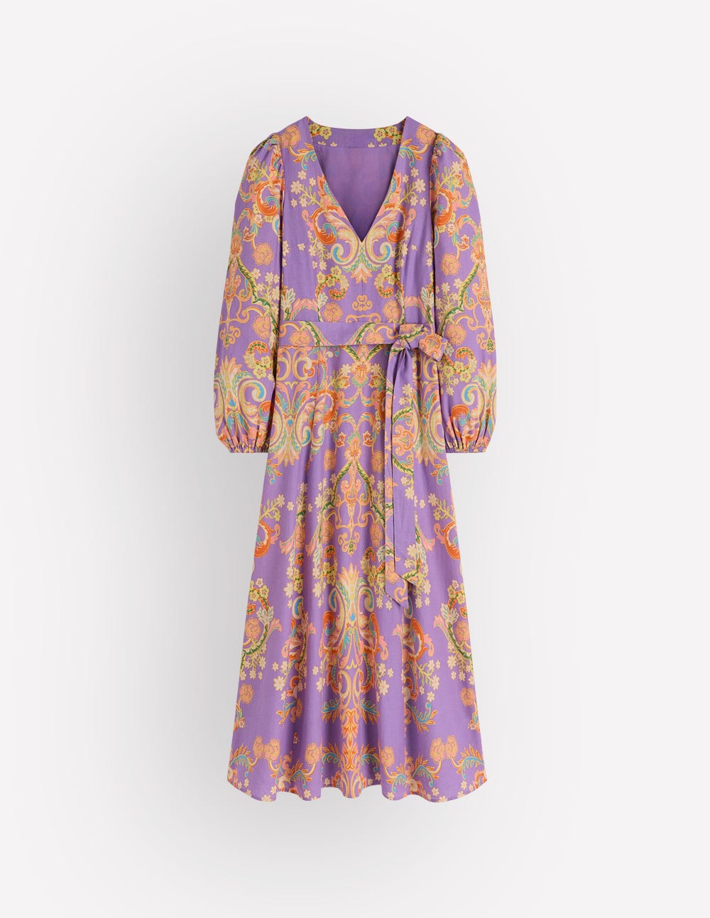 Florence Linen Blend Dress-Multi Enchanting Bouquet - Image 6