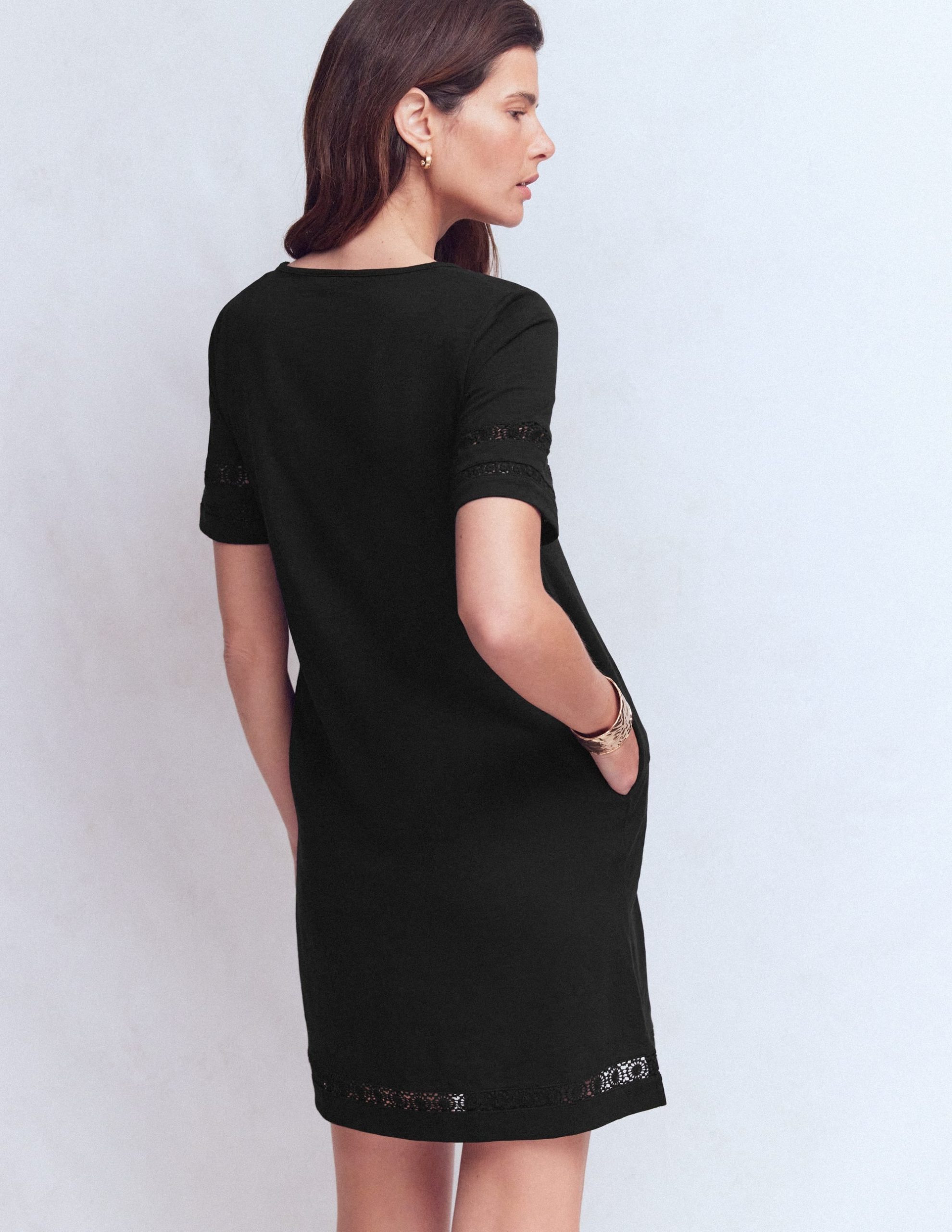 Hattie Jersey T-shirt Dress-Black - Image 3