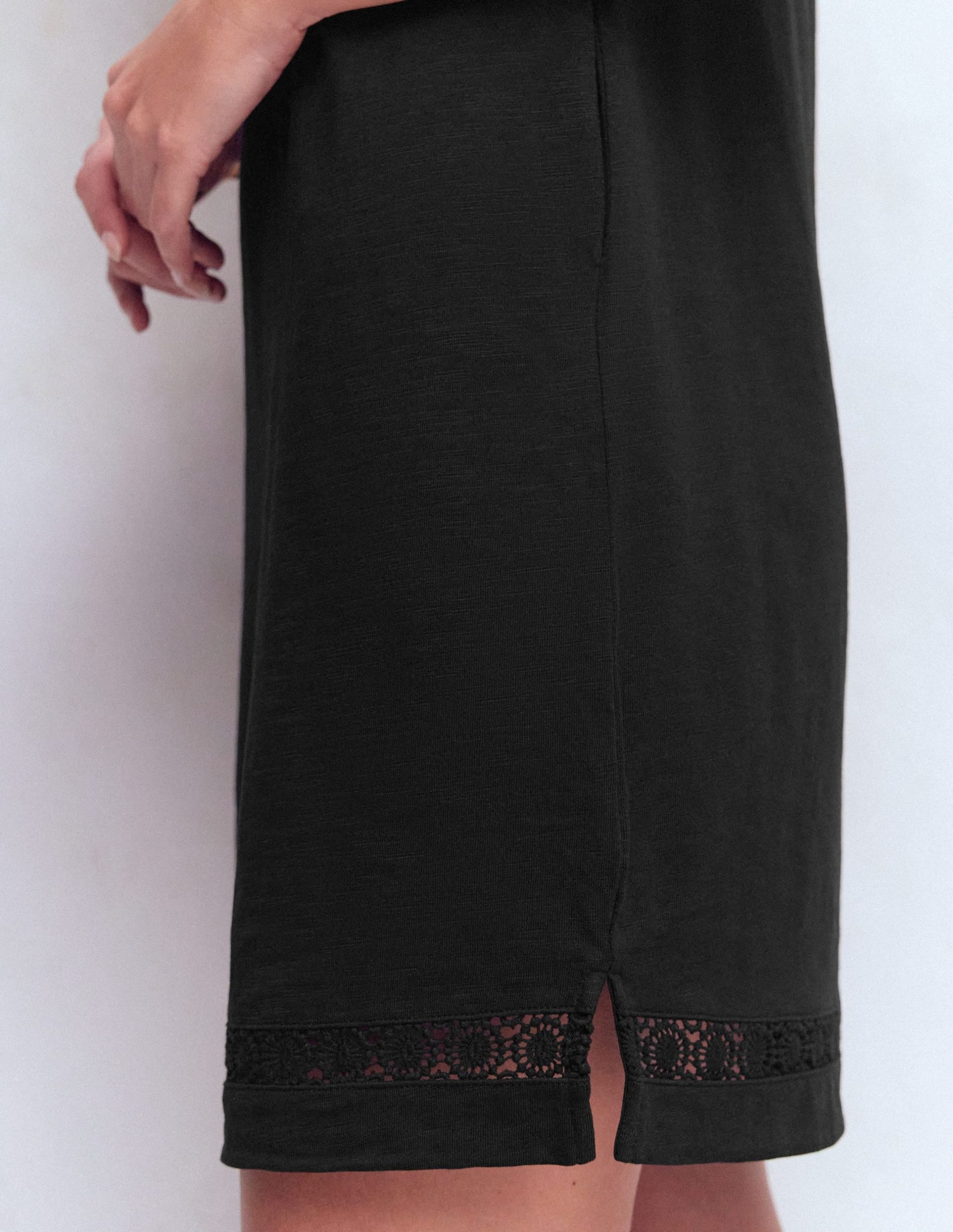 Hattie Jersey T-shirt Dress-Black - Image 5