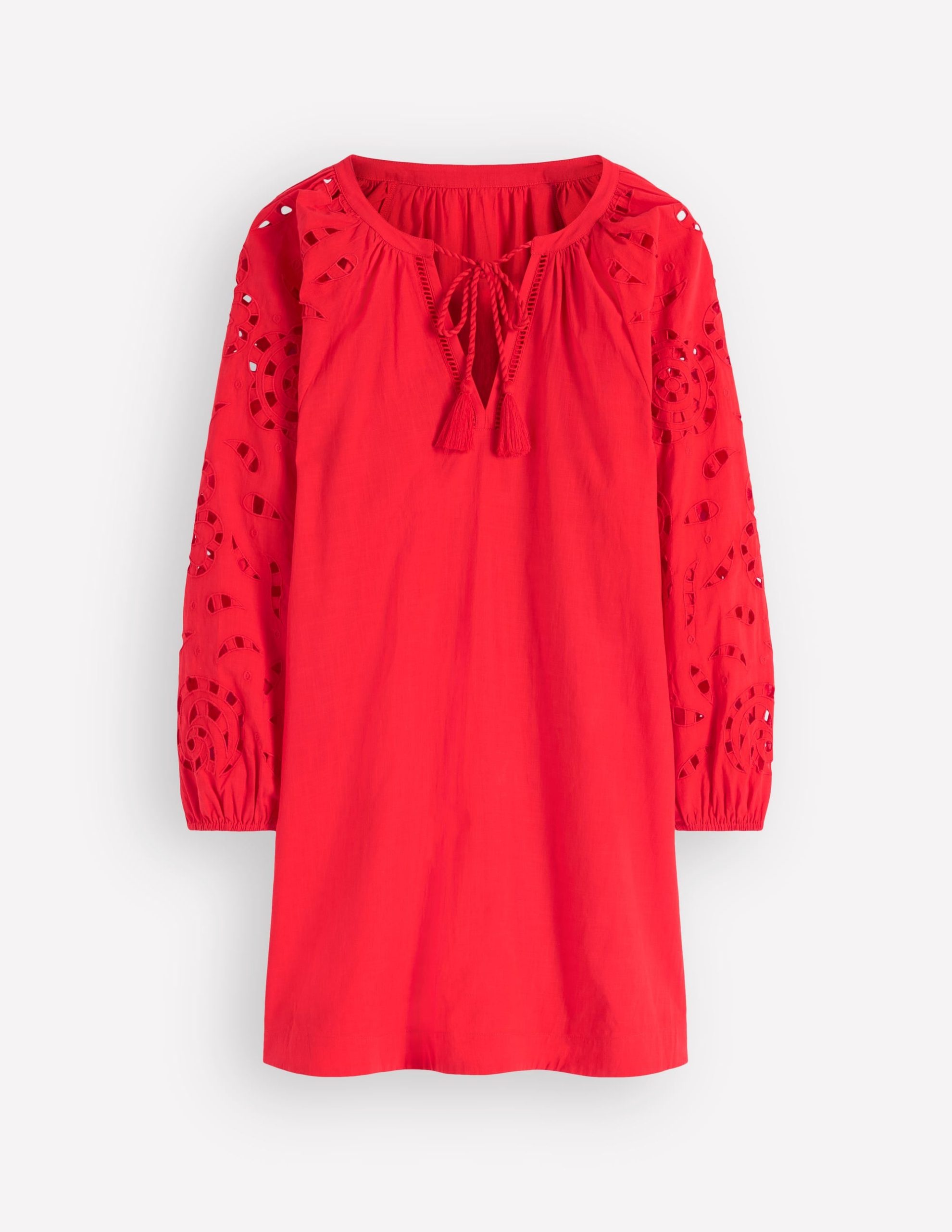 Embroidered Sleeve Kaftan-Red Embroidery - Image 7