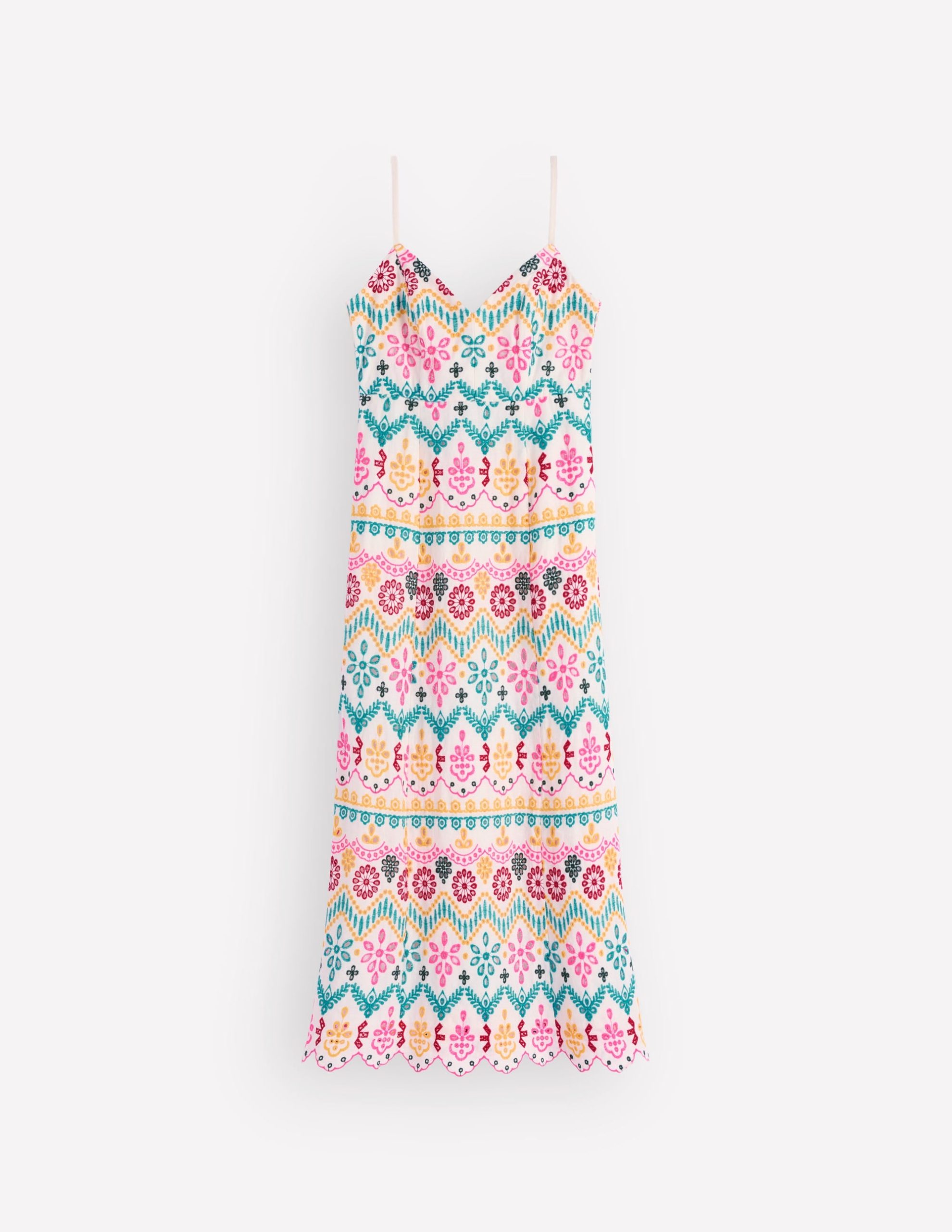 Empire Linen Broderie Dress-Multi Broderie - Image 6