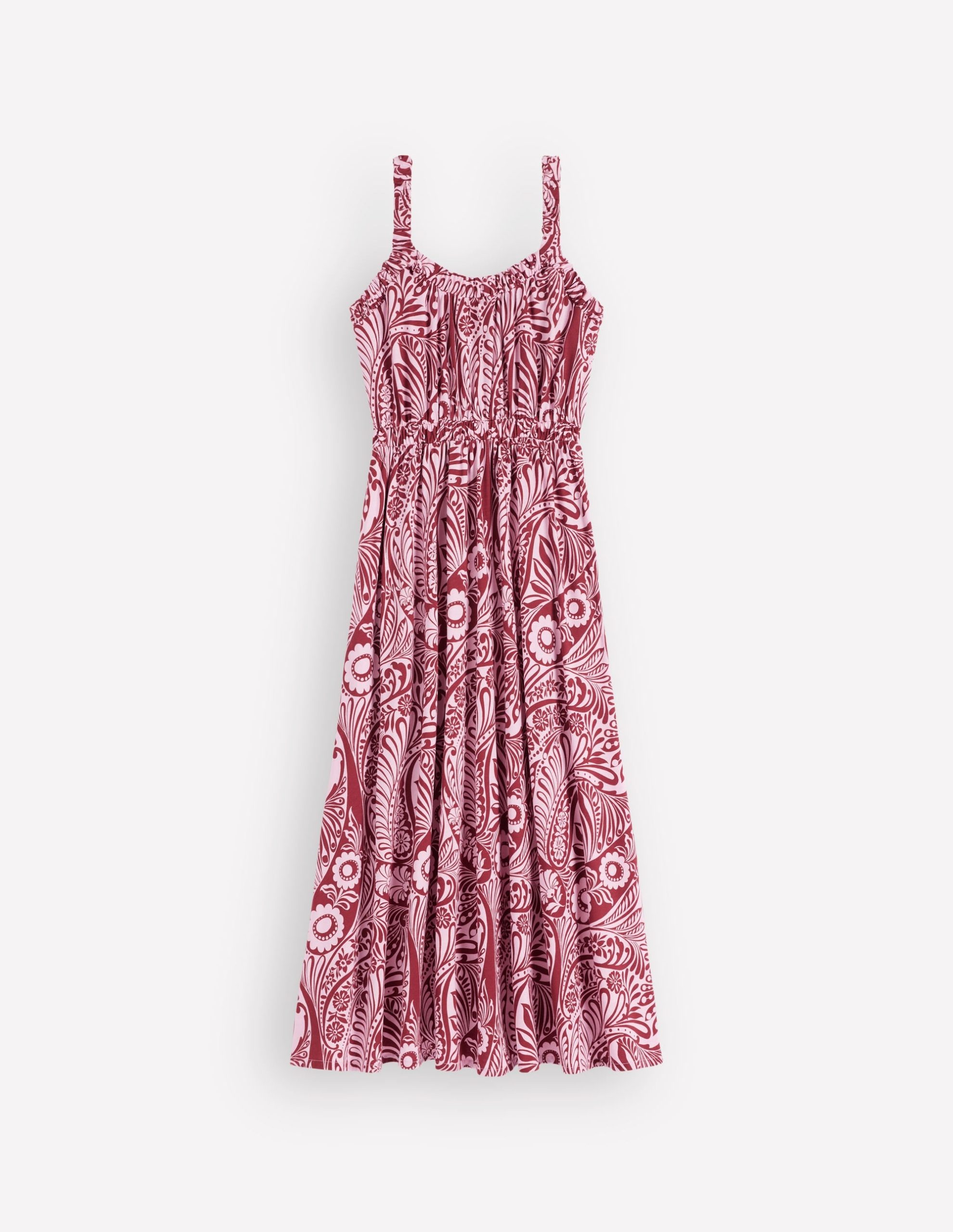 Scoop Neck Jersey Dress-Pink. Enchanted Paisley - Image 6
