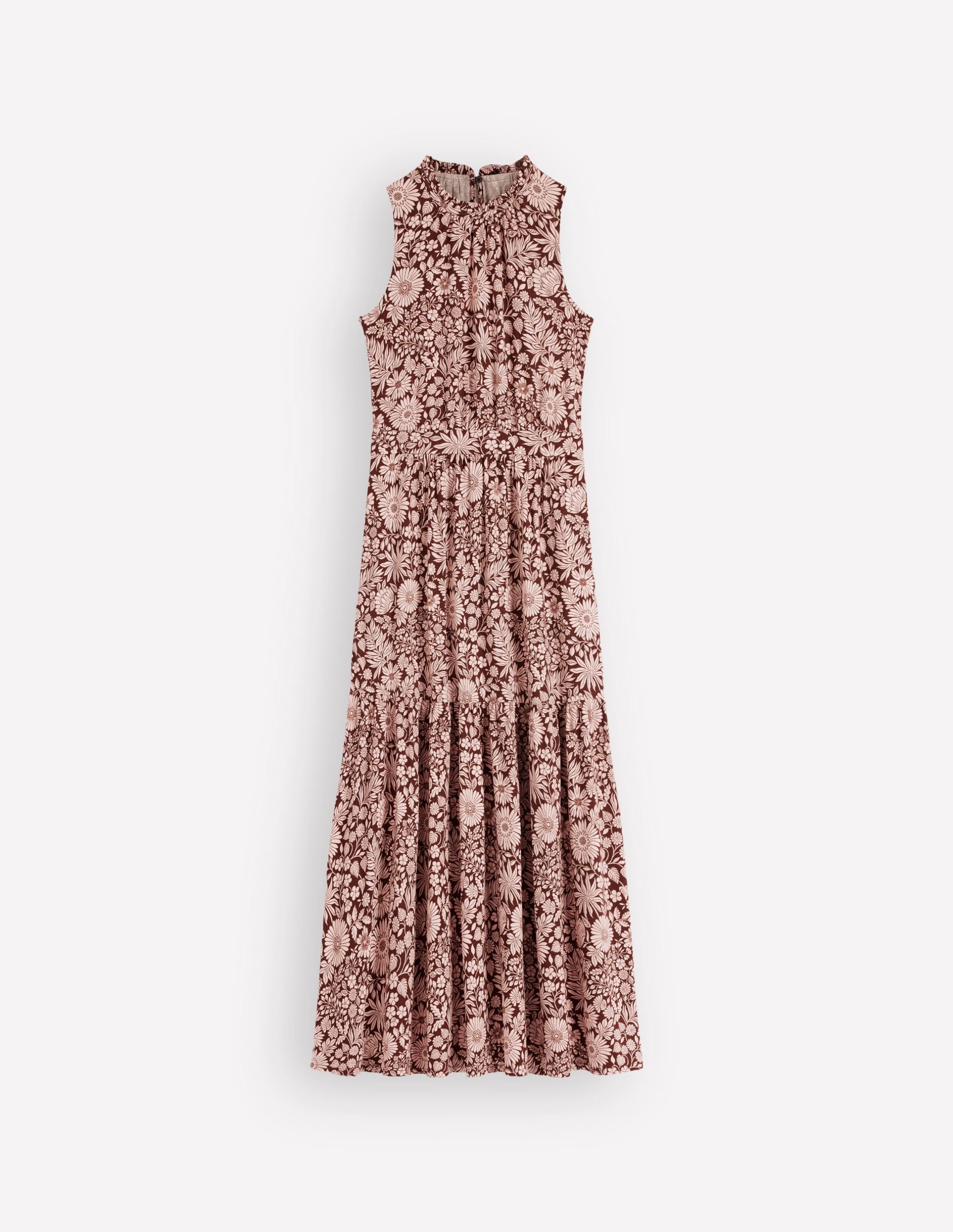 Camalie Jersey Maxi Dress-Raw Umber. Flowerbed Bloom - Image 7