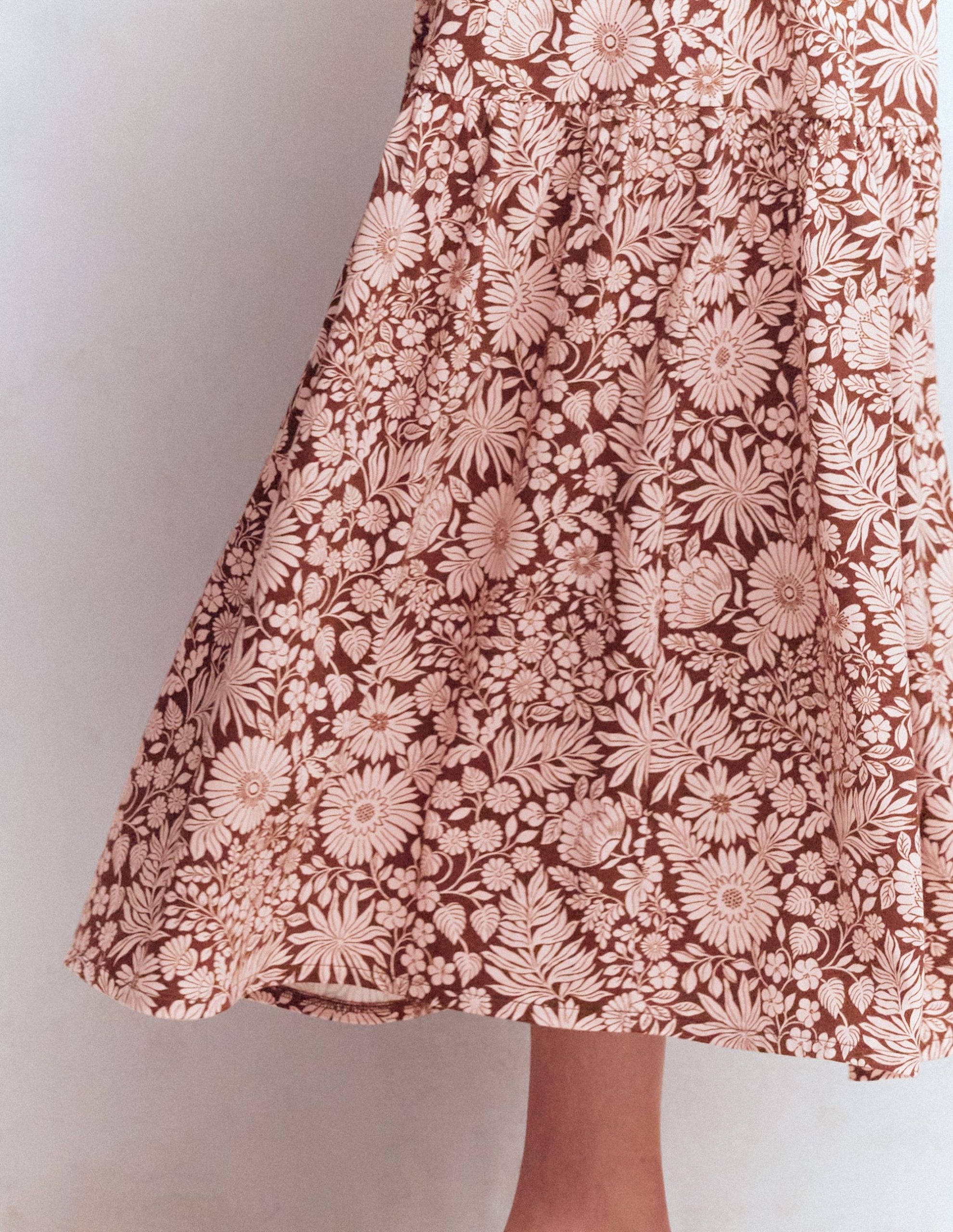 Camalie Jersey Maxi Dress-Raw Umber. Flowerbed Bloom - Image 2