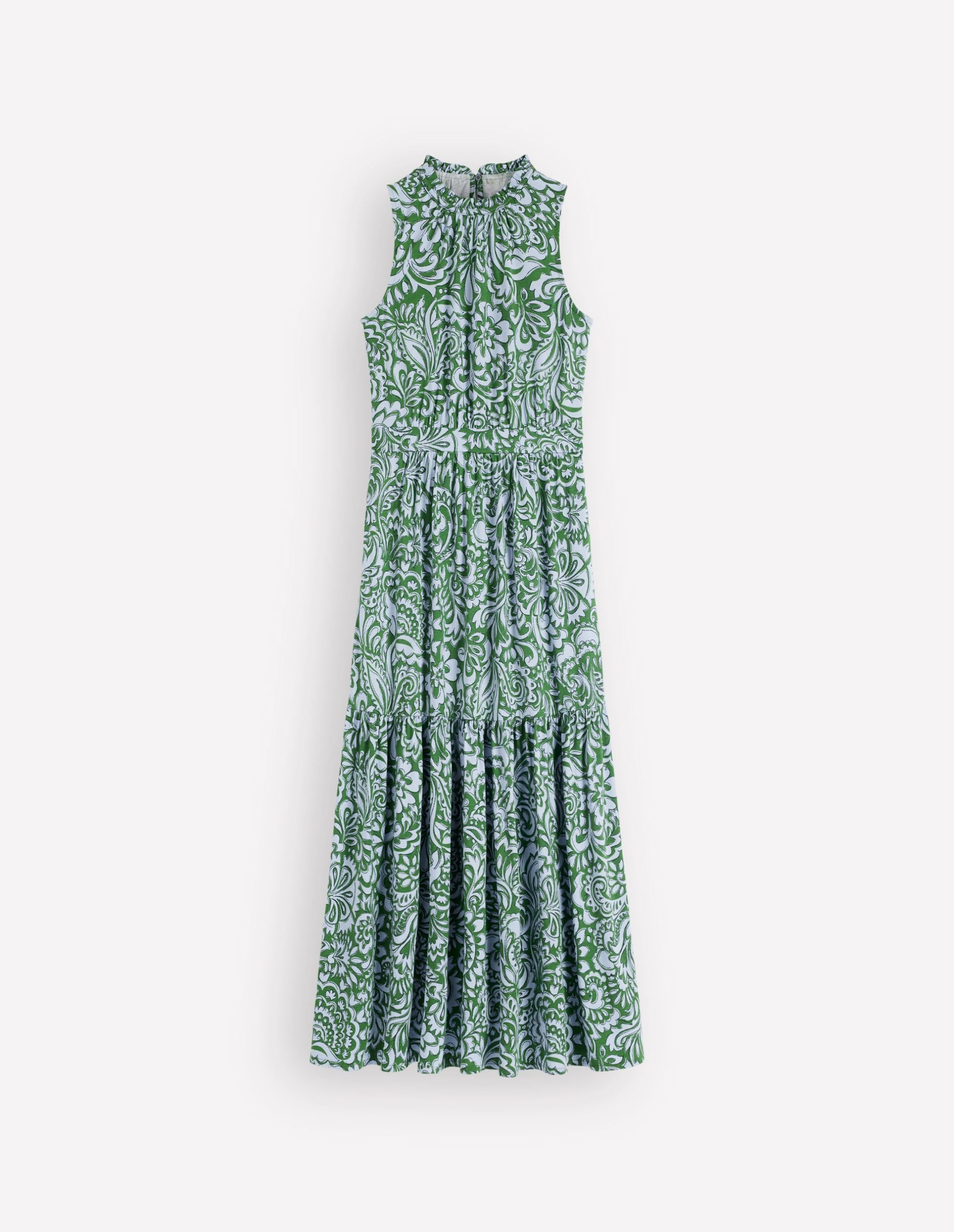 Camalie Jersey Maxi Dress-Green. Elaborate Gardenia - Image 5