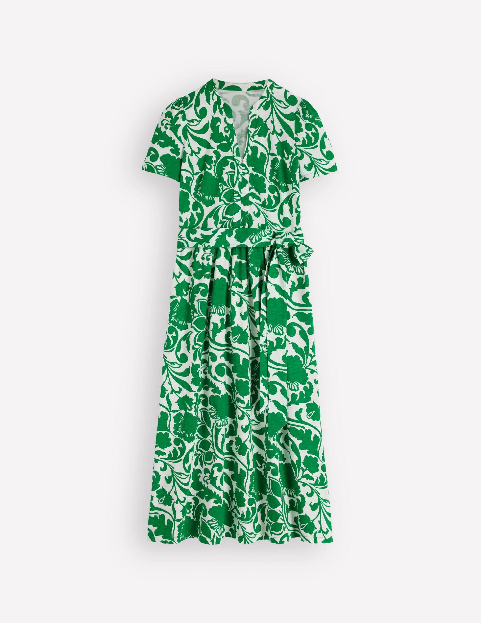 Naomi Jersey Midi Dress-Emerald. Flourishing Meadow - Image 7