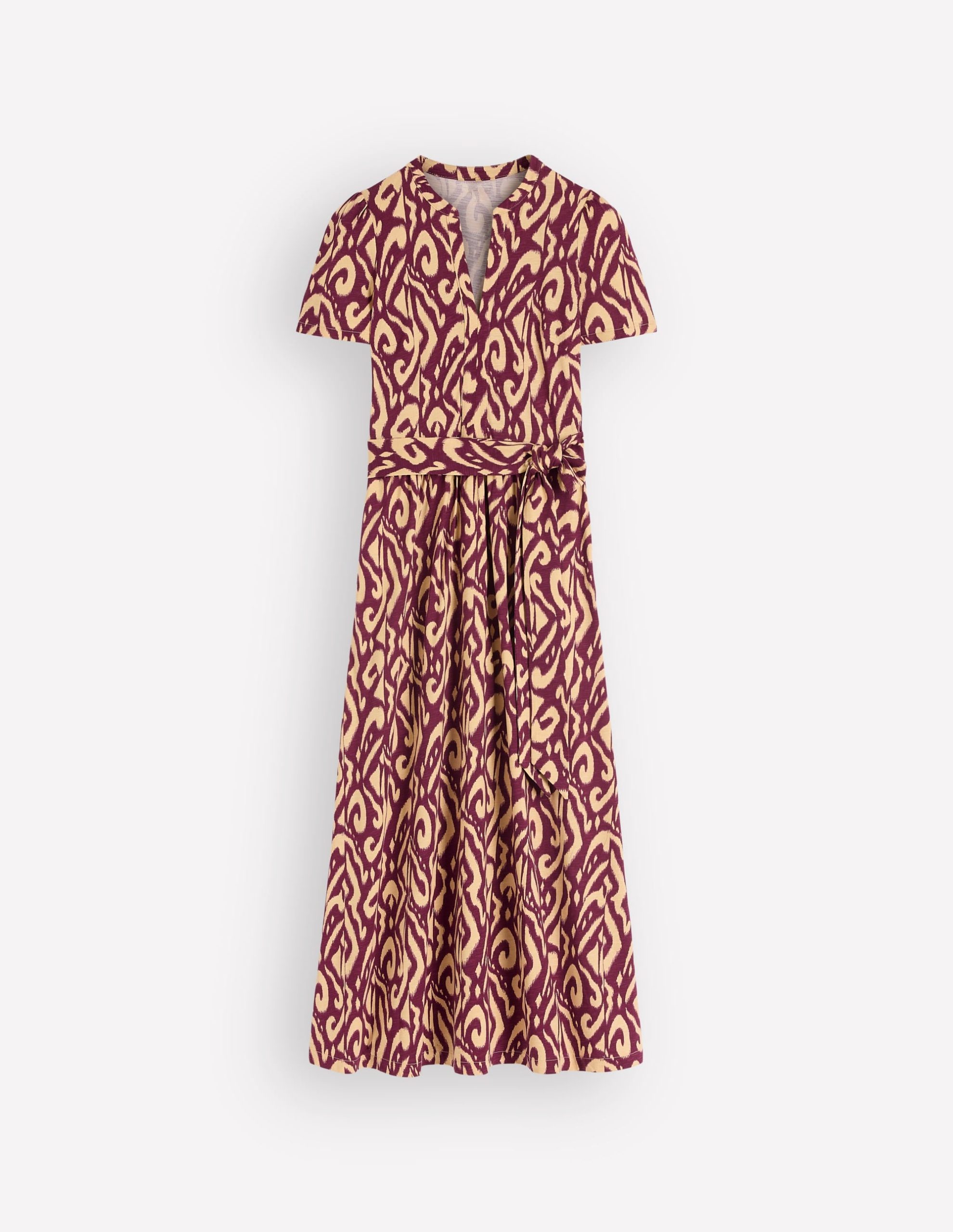 Naomi Jersey Midi Dress-Deep Wisteria. Ikat - Image 7